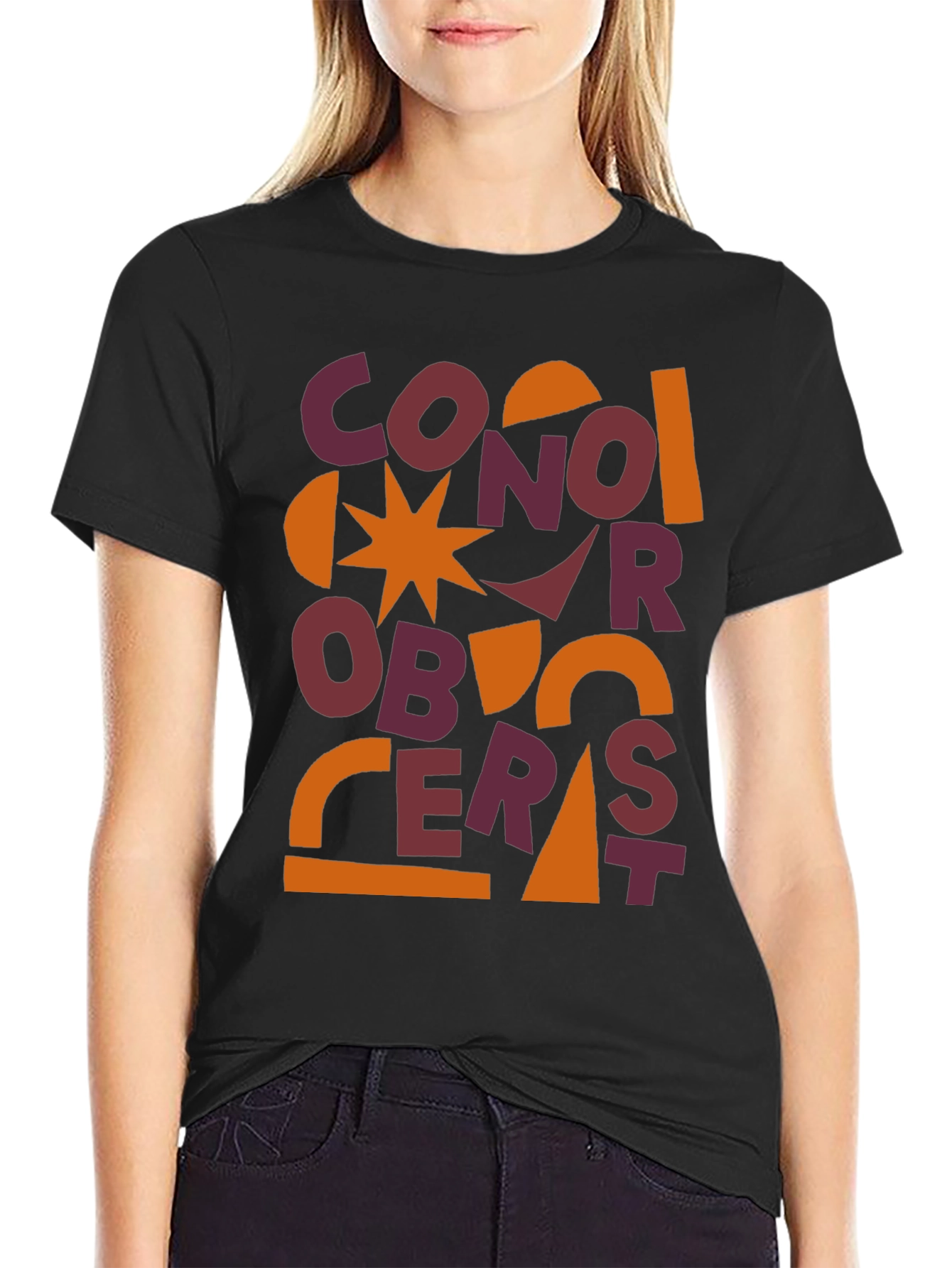 Abstract Graphic Print Mens T-Shirt