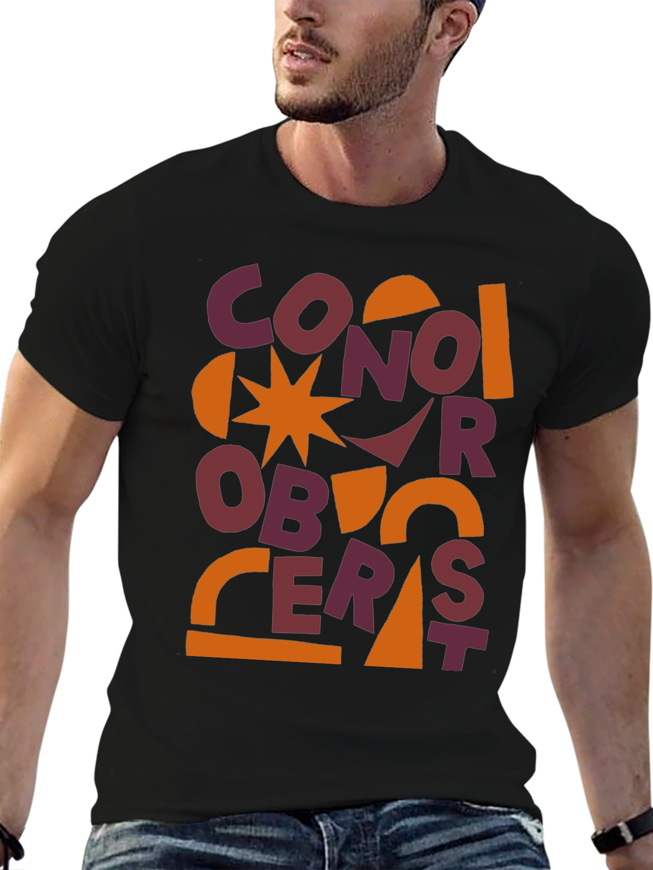 Abstract Graphic Print Mens T-Shirt