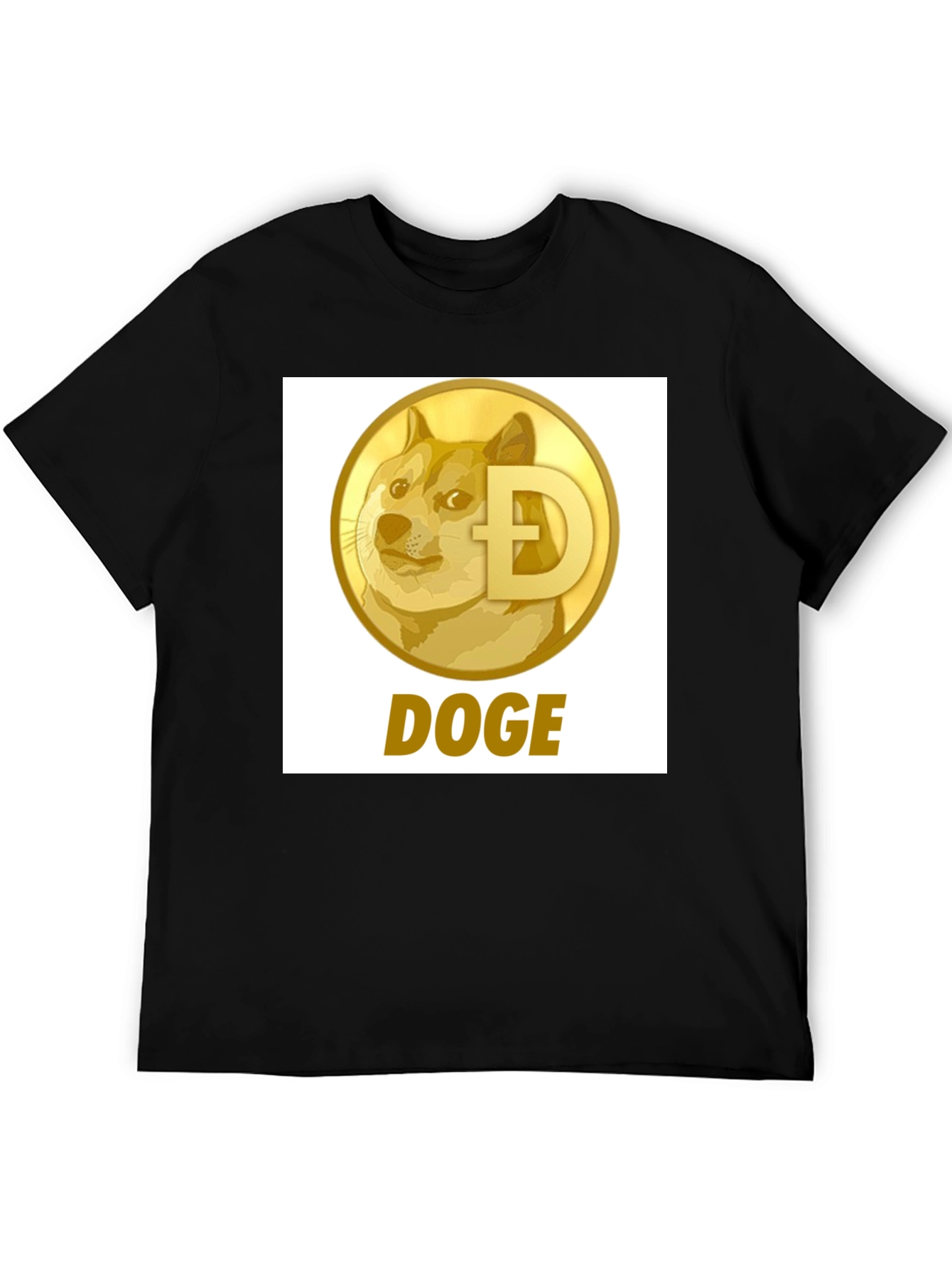 Doge Coin Black T-Shirt - Crypto Currency Fashion