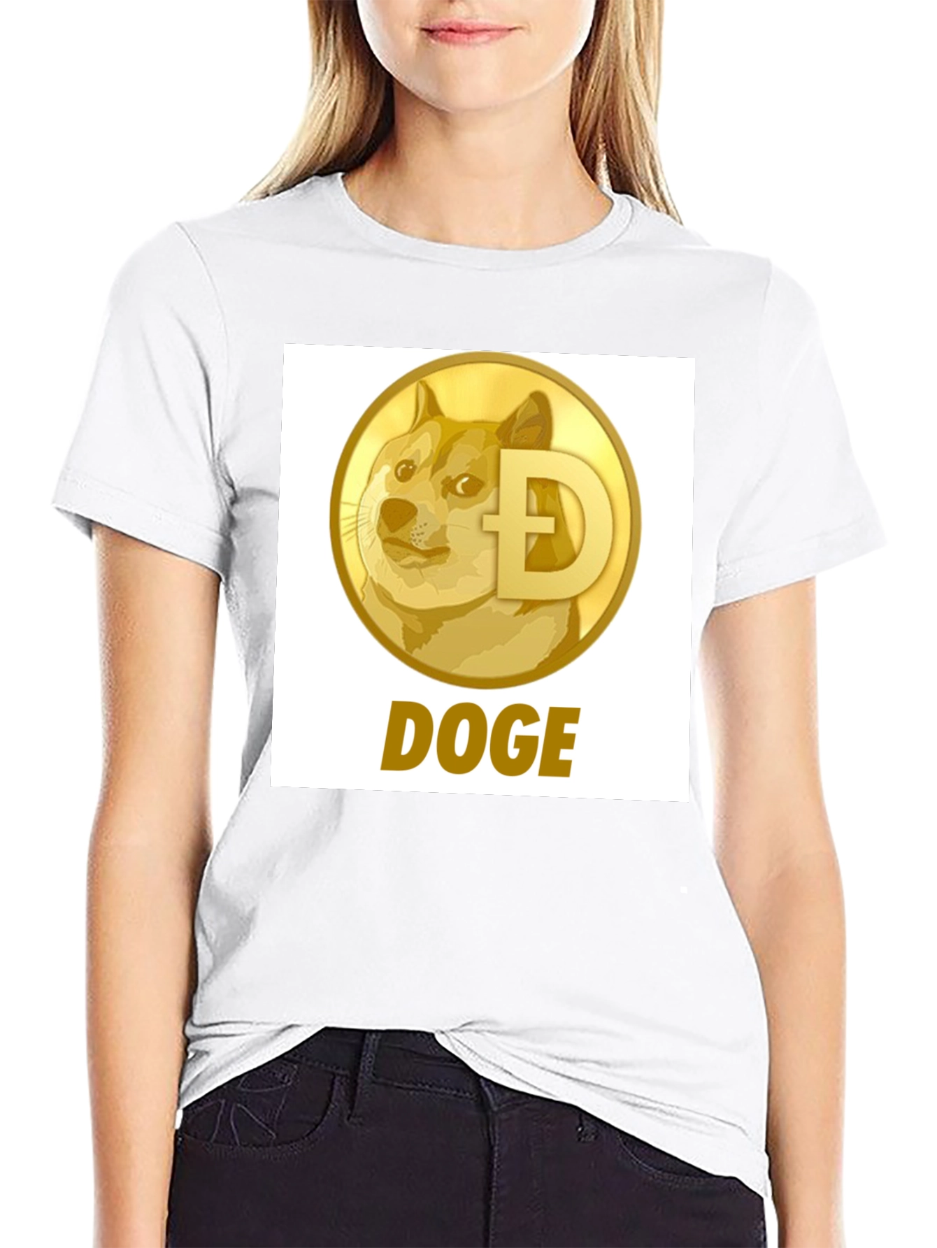 Doge Coin Black T-Shirt - Crypto Currency Fashion