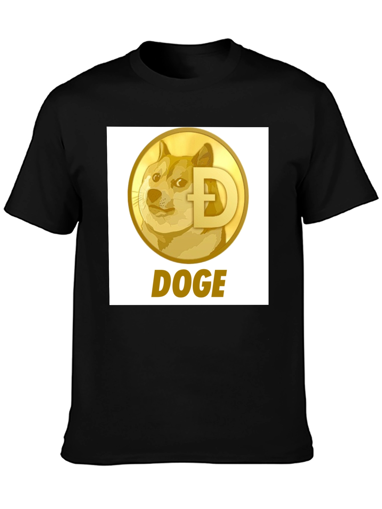 Doge Coin Black T-Shirt - Crypto Currency Fashion