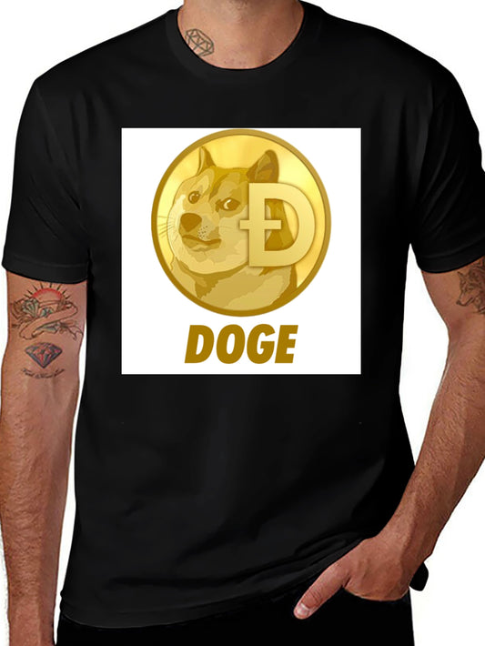 Doge Coin Black T-Shirt - Crypto Currency Fashion