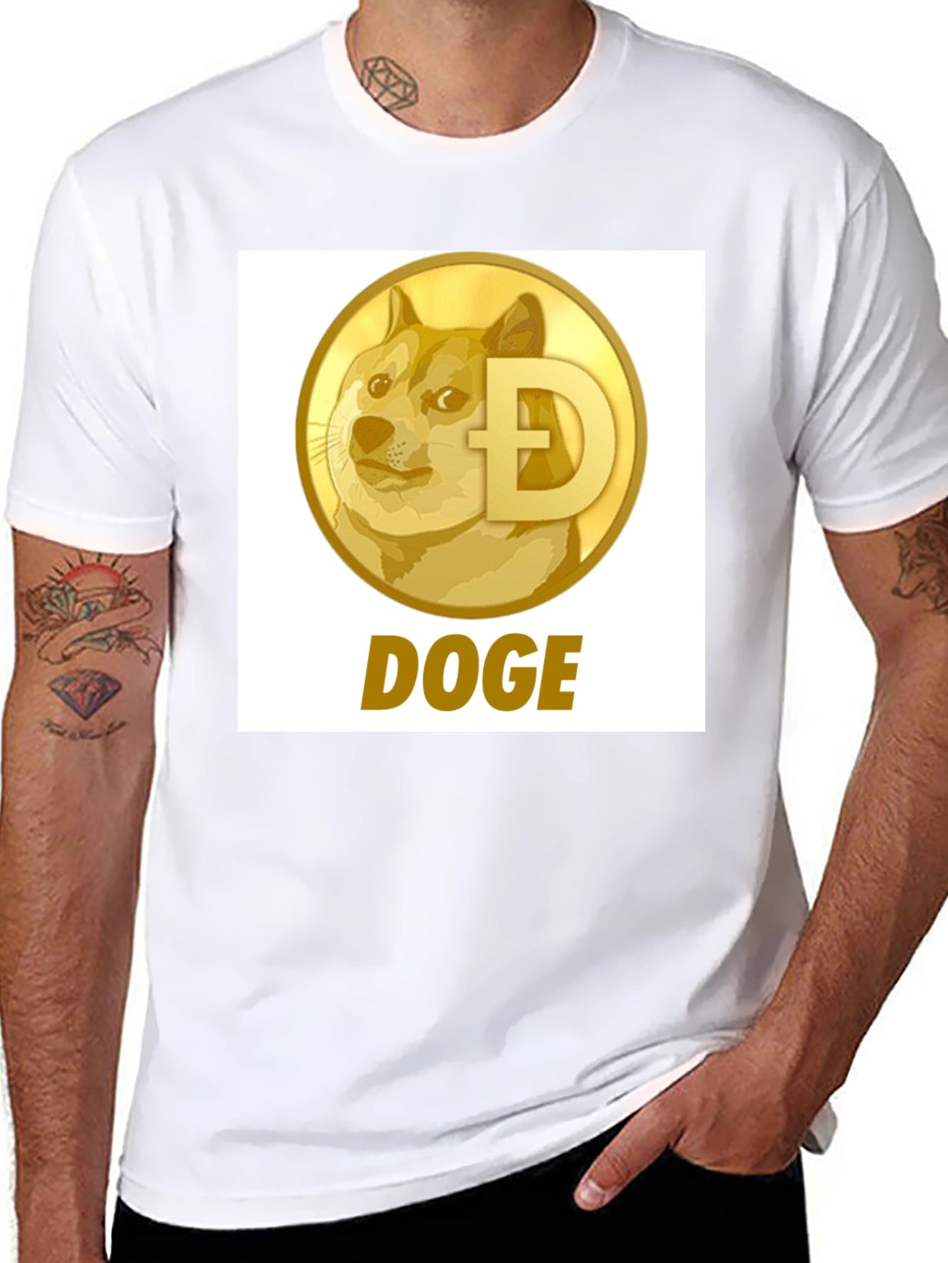 Doge Coin Black T-Shirt - Crypto Currency Fashion