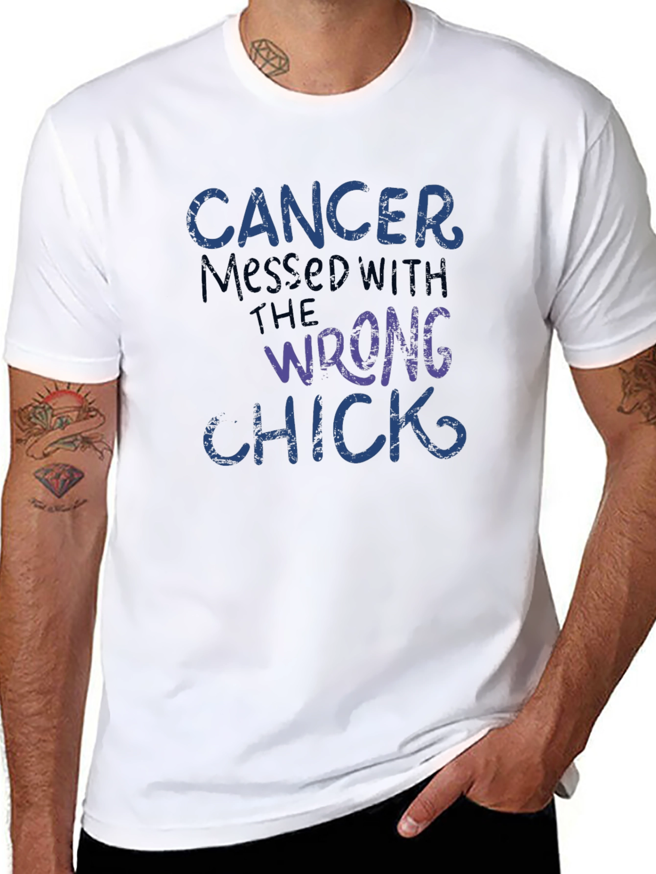 Cancer Messed With The Wrong Chick T-Shirt