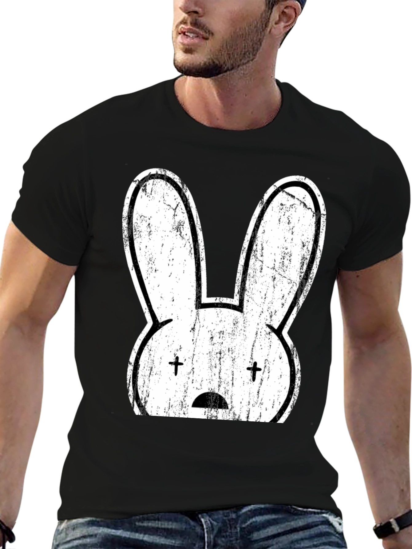 Distressed Bad Bunny Graphic Tee
