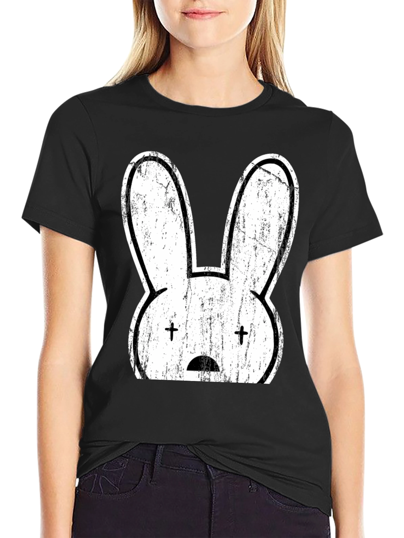 Distressed Bad Bunny Graphic Tee