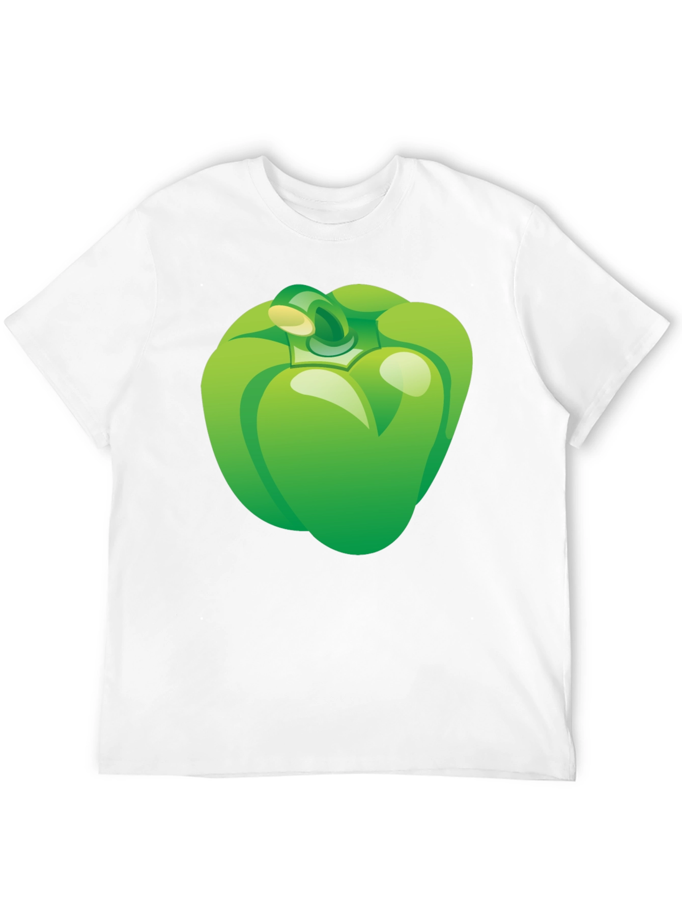 Green Pepper Graphic Tee - Casual Black T-Shirt
