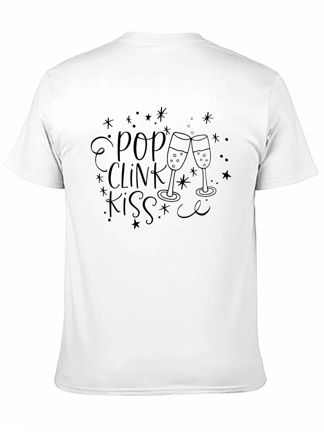 Pop Clink Kiss Graphic T-Shirt - Black