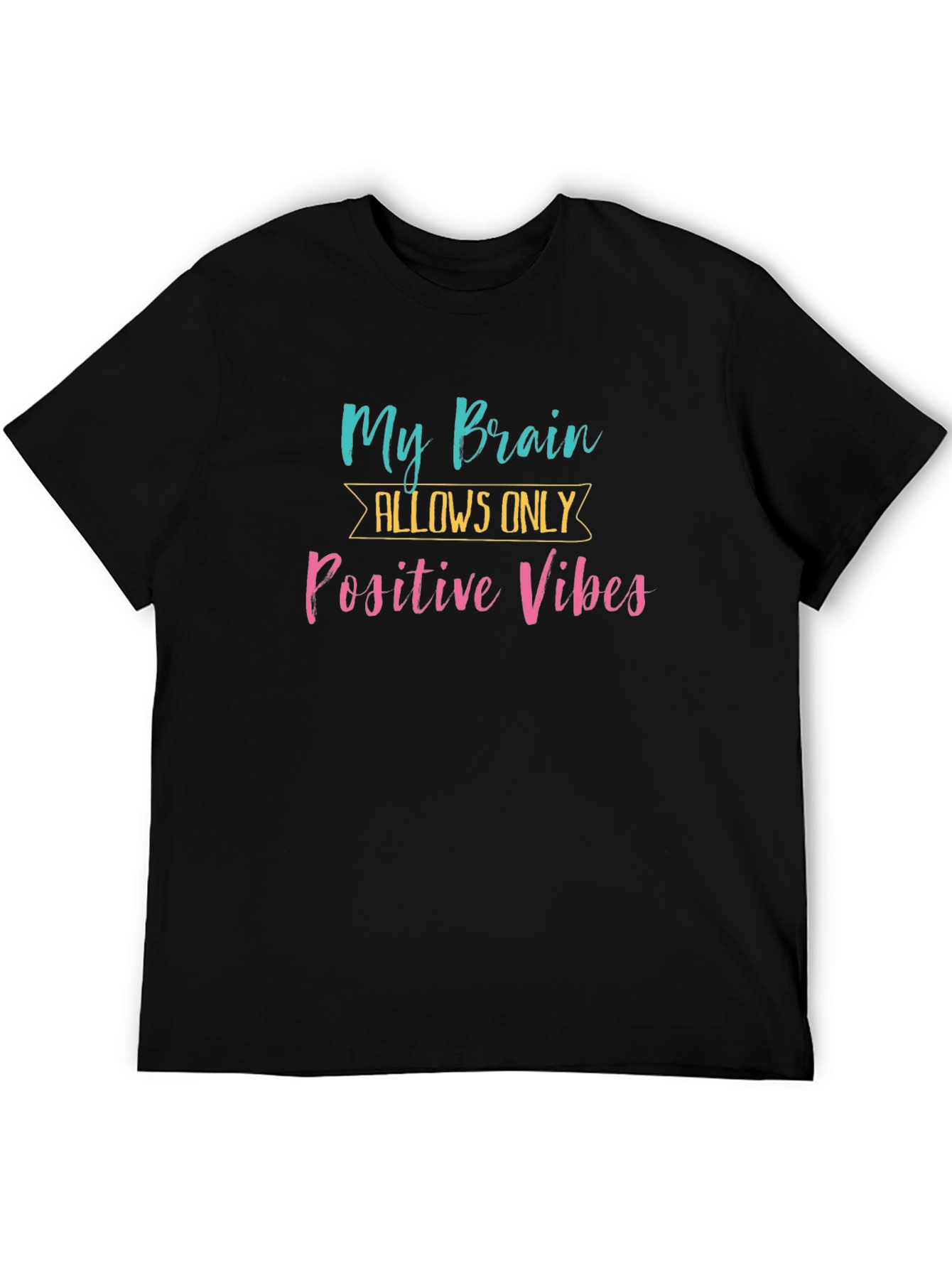 Positive Vibes Graphic Tee -  Black T-Shirt