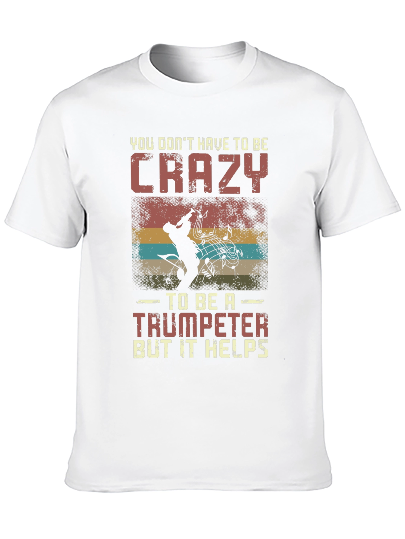 Crazy Trumpeter Graphic Tee - Musician Humor