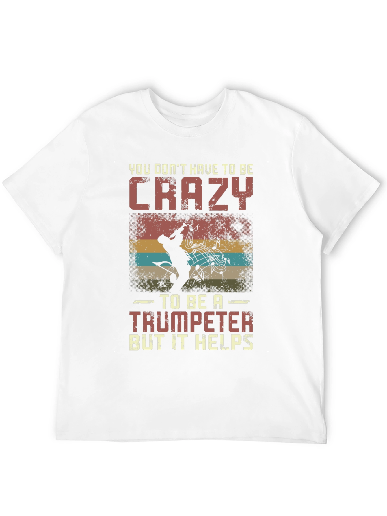 Crazy Trumpeter Graphic Tee - Musician Humor