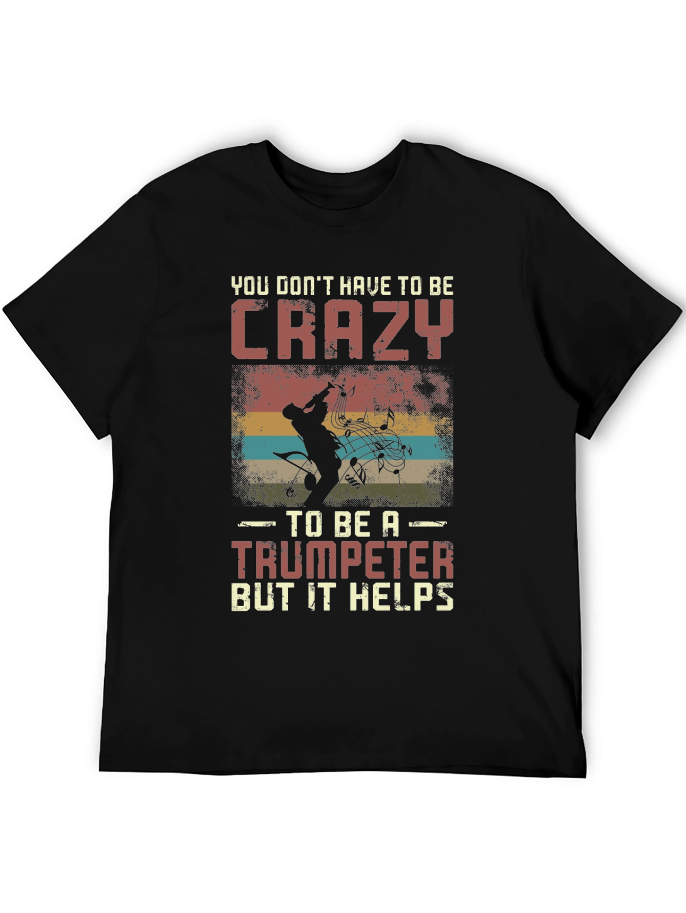 Crazy Trumpeter Graphic Tee - Musician Humor