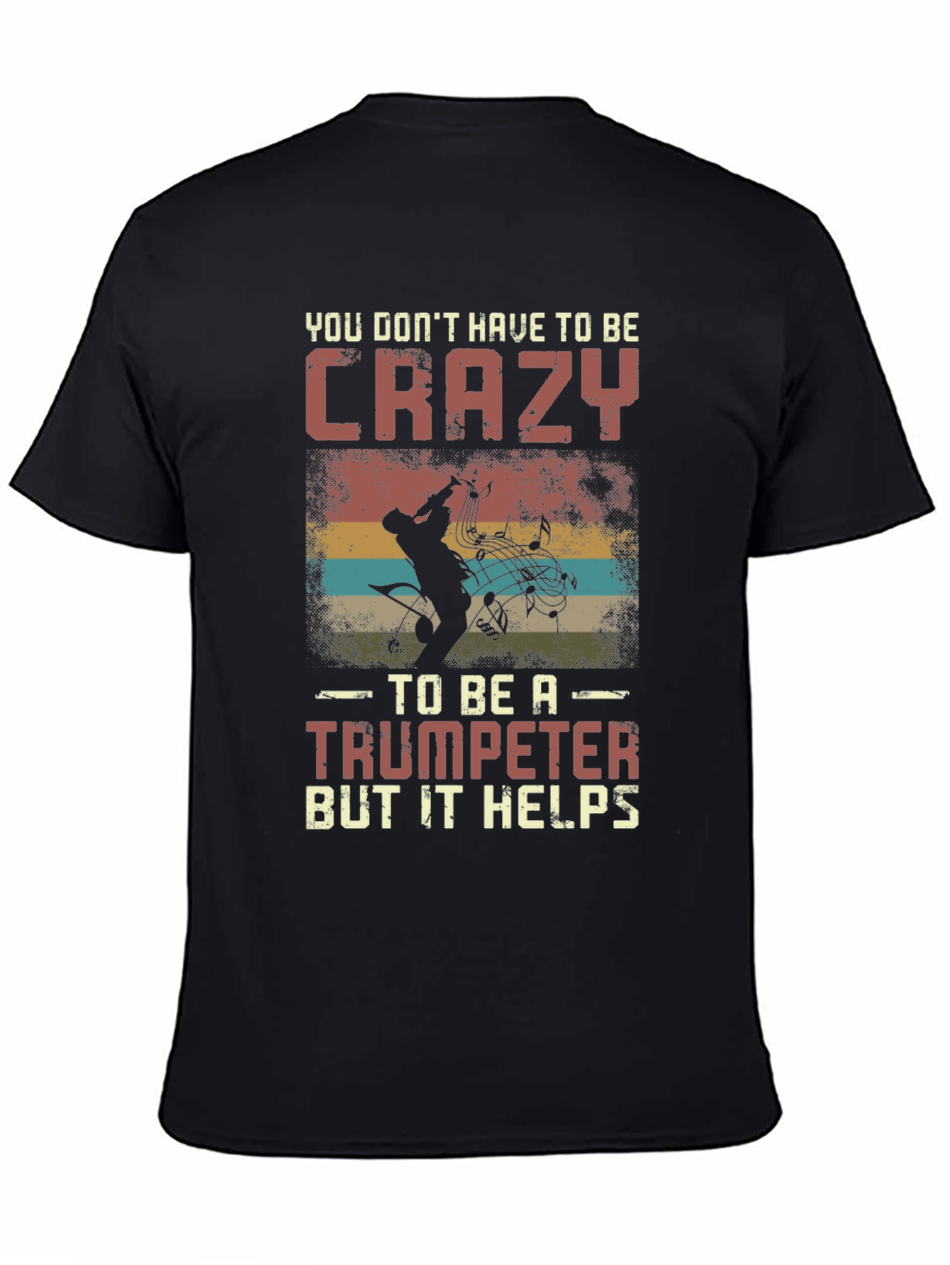 Crazy Trumpeter Graphic Tee - Musician Humor