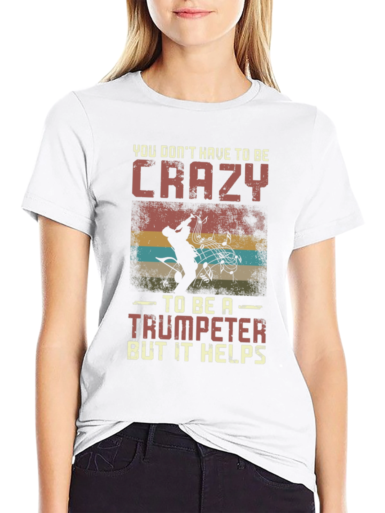 Crazy Trumpeter Graphic Tee - Musician Humor