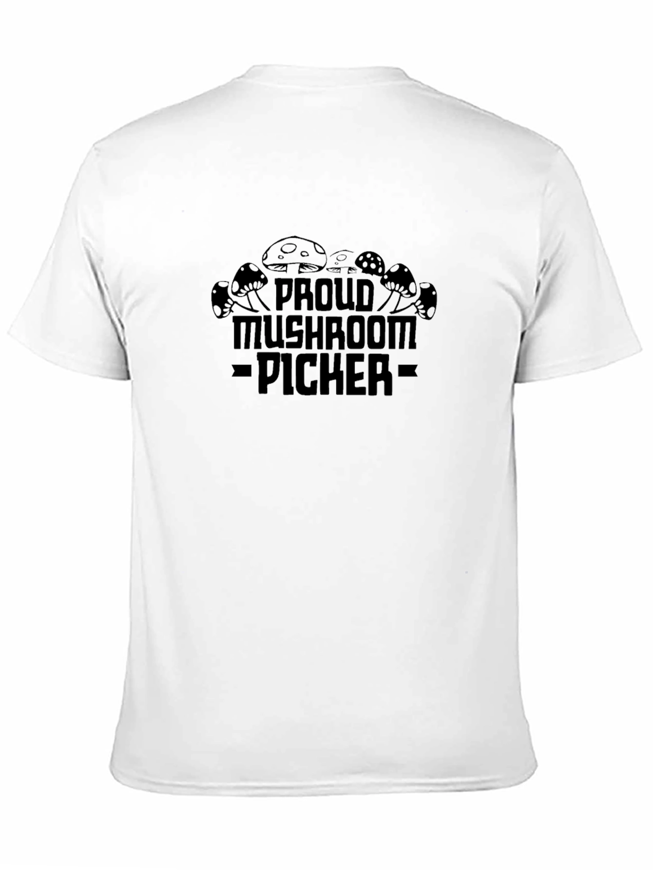 Proud Mushroom Picker Graphic T-Shirt - Black