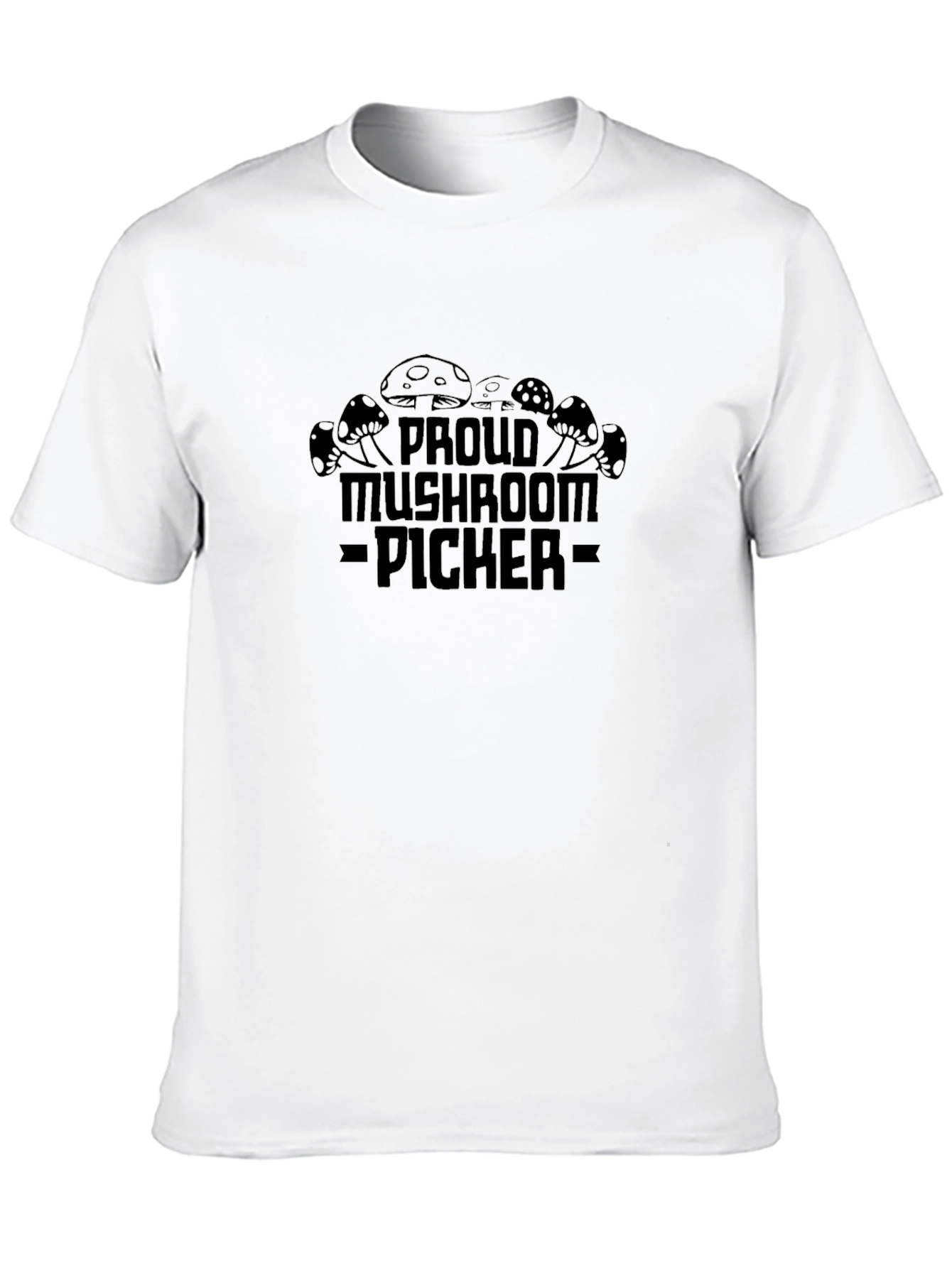 Proud Mushroom Picker Graphic T-Shirt - Black
