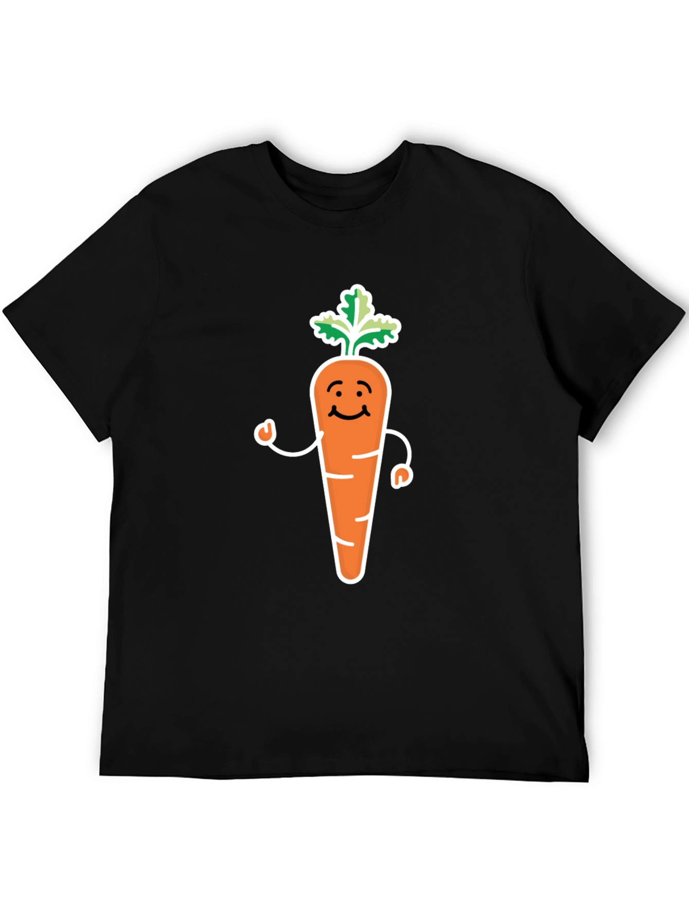 Cartoon Carrot T-Shirt - Cute Vegetable Graphic Tee