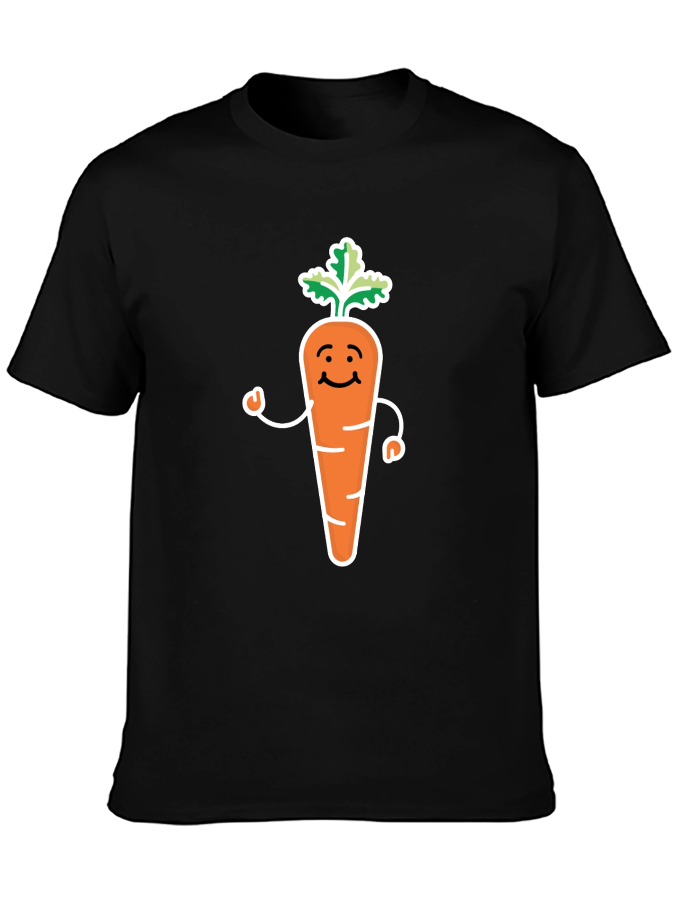 Cartoon Carrot T-Shirt - Cute Vegetable Graphic Tee