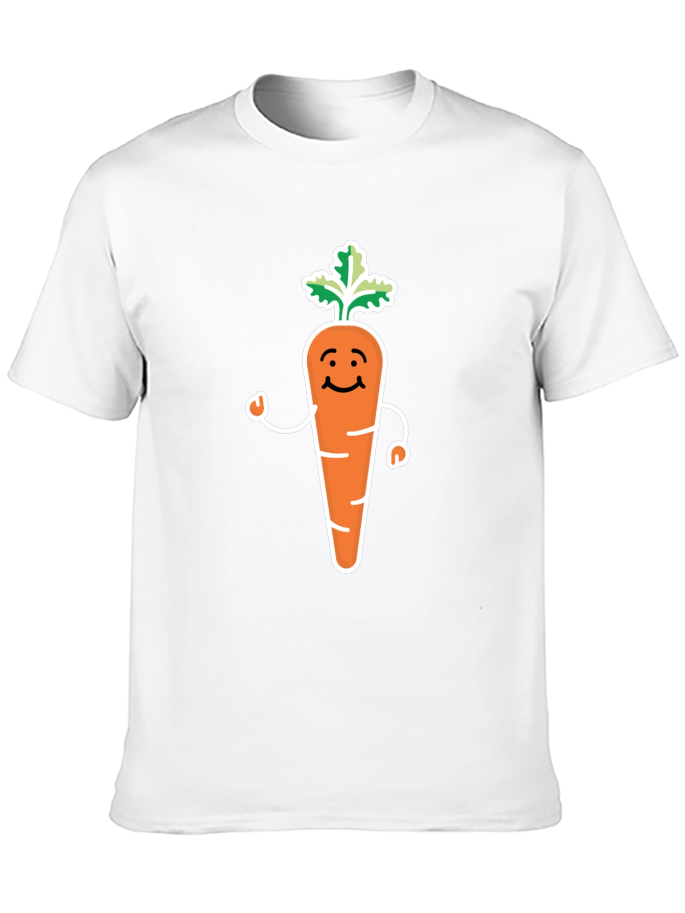Cartoon Carrot T-Shirt - Cute Vegetable Graphic Tee