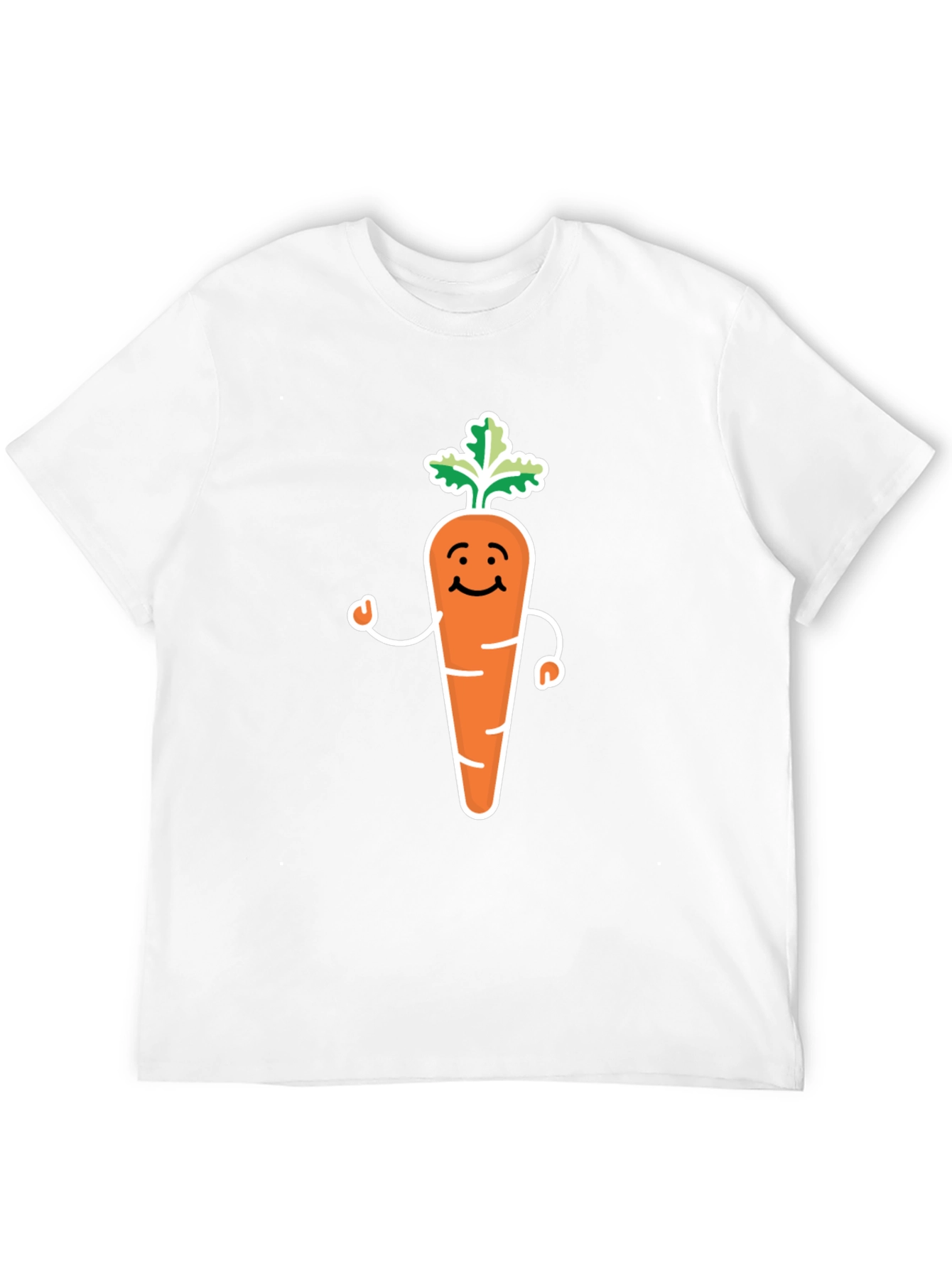 Cartoon Carrot T-Shirt - Cute Vegetable Graphic Tee