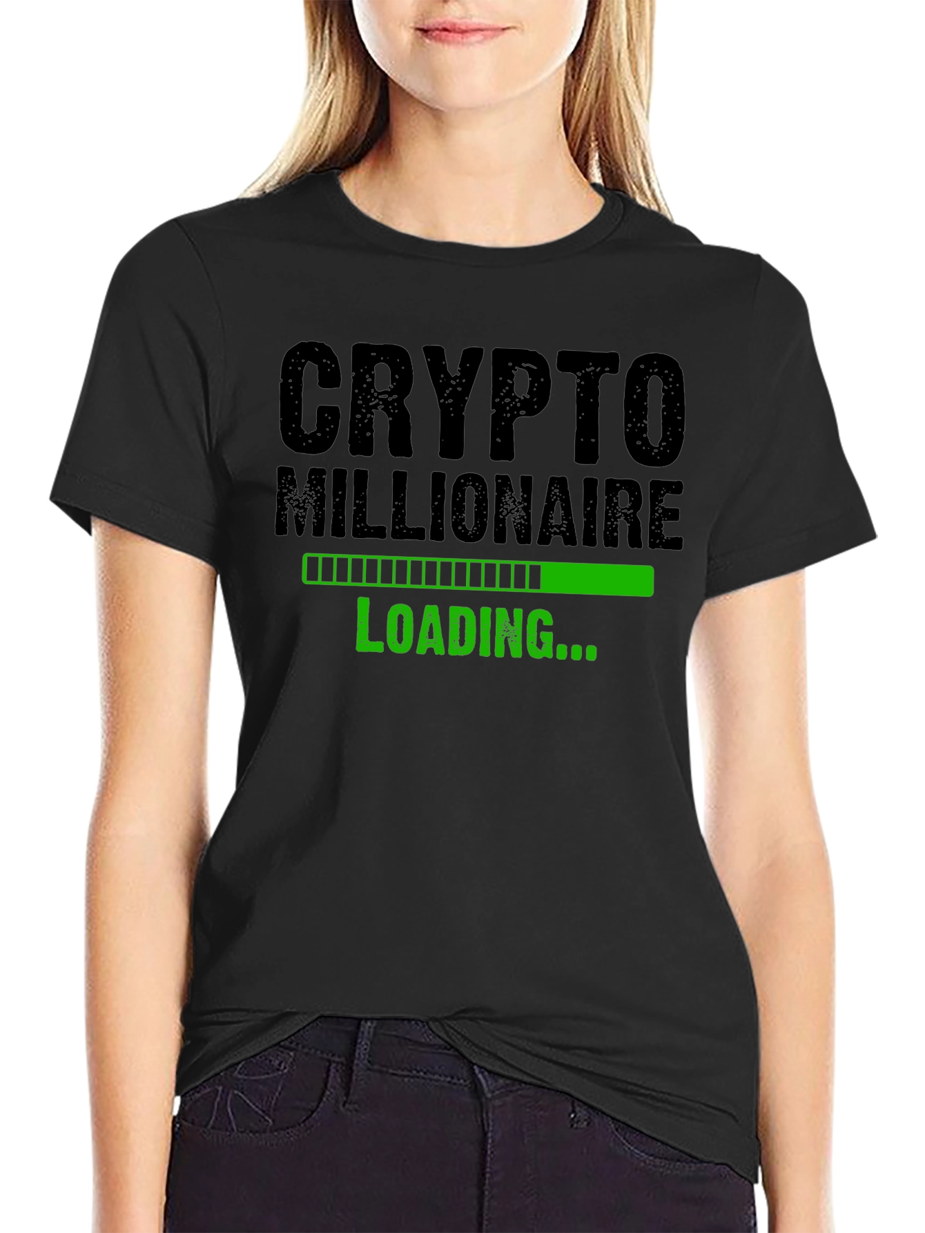 Crypto Millionaire Loading T-Shirt - Black