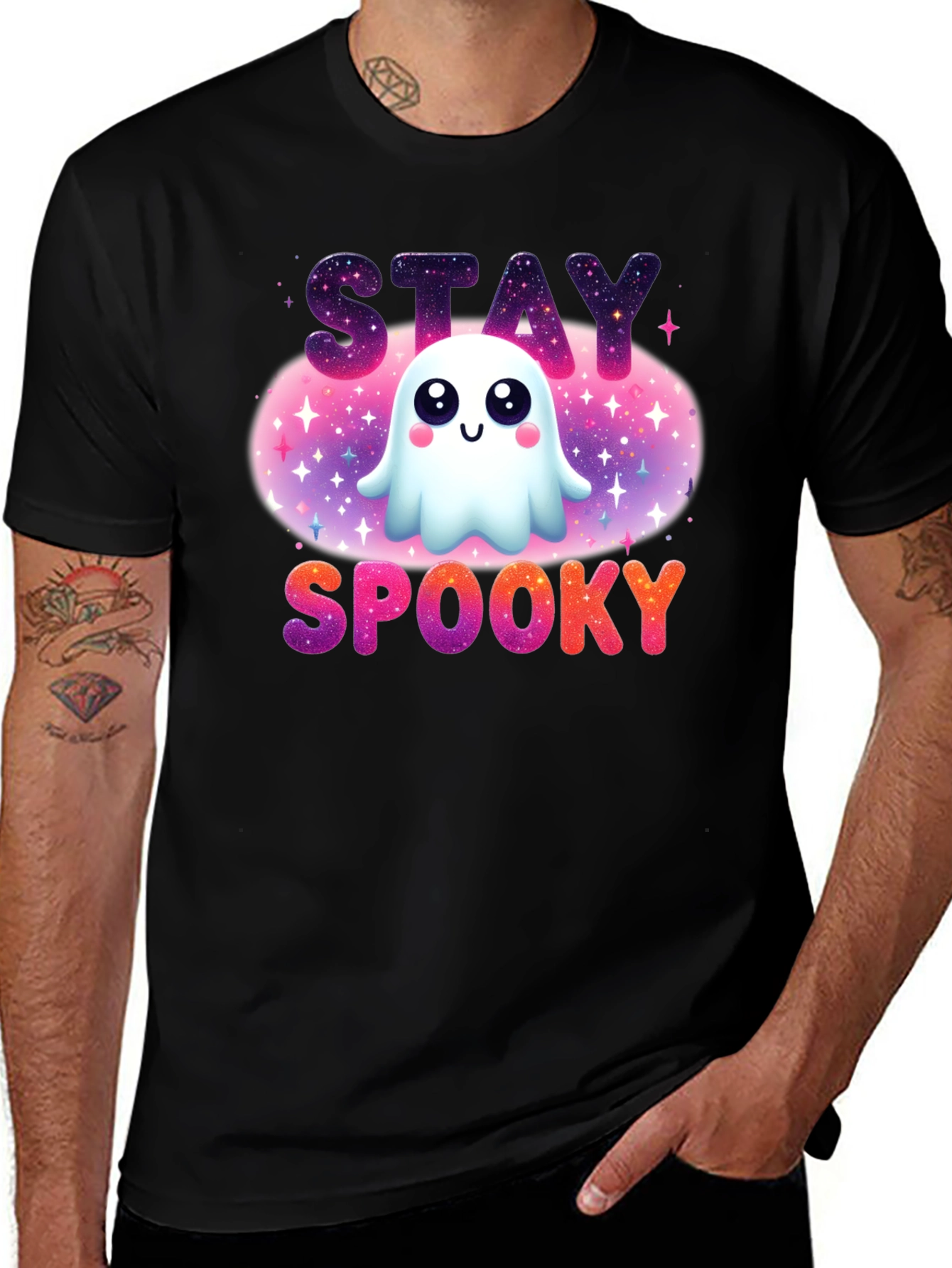 Stay Spooky Ghost T-Shirt - Halloween Vibes