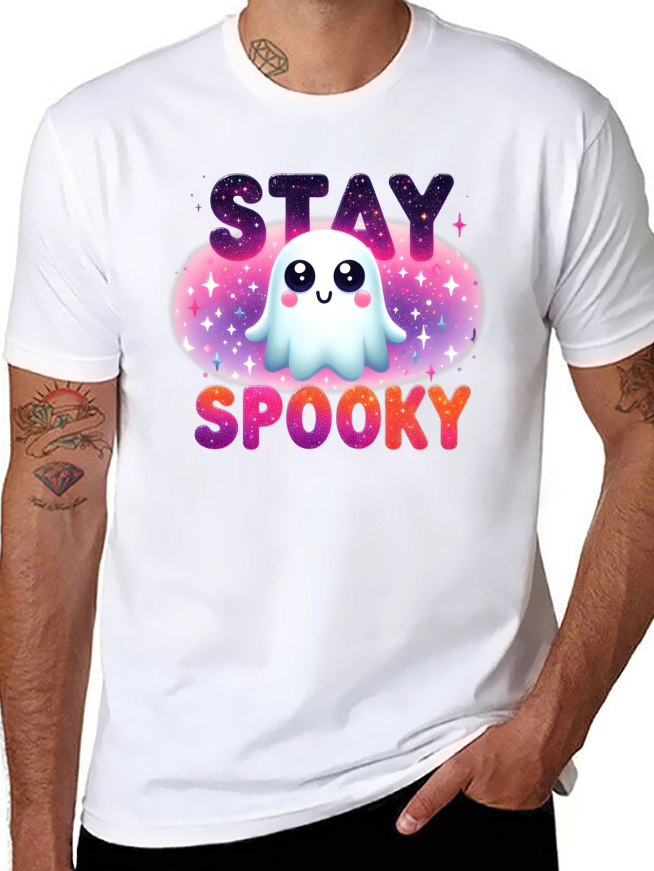Stay Spooky Ghost T-Shirt - Halloween Vibes
