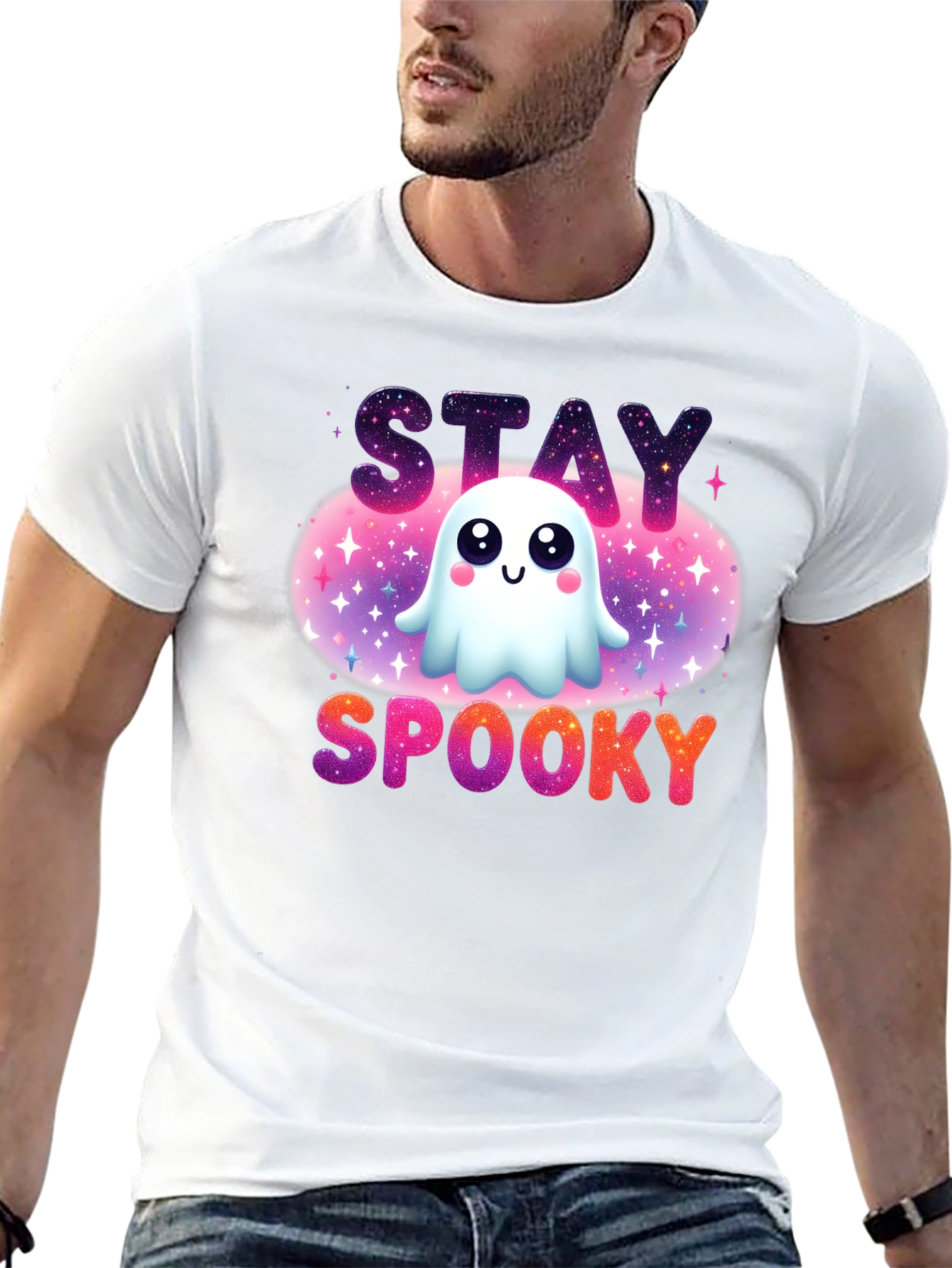 Stay Spooky Ghost T-Shirt - Halloween Vibes