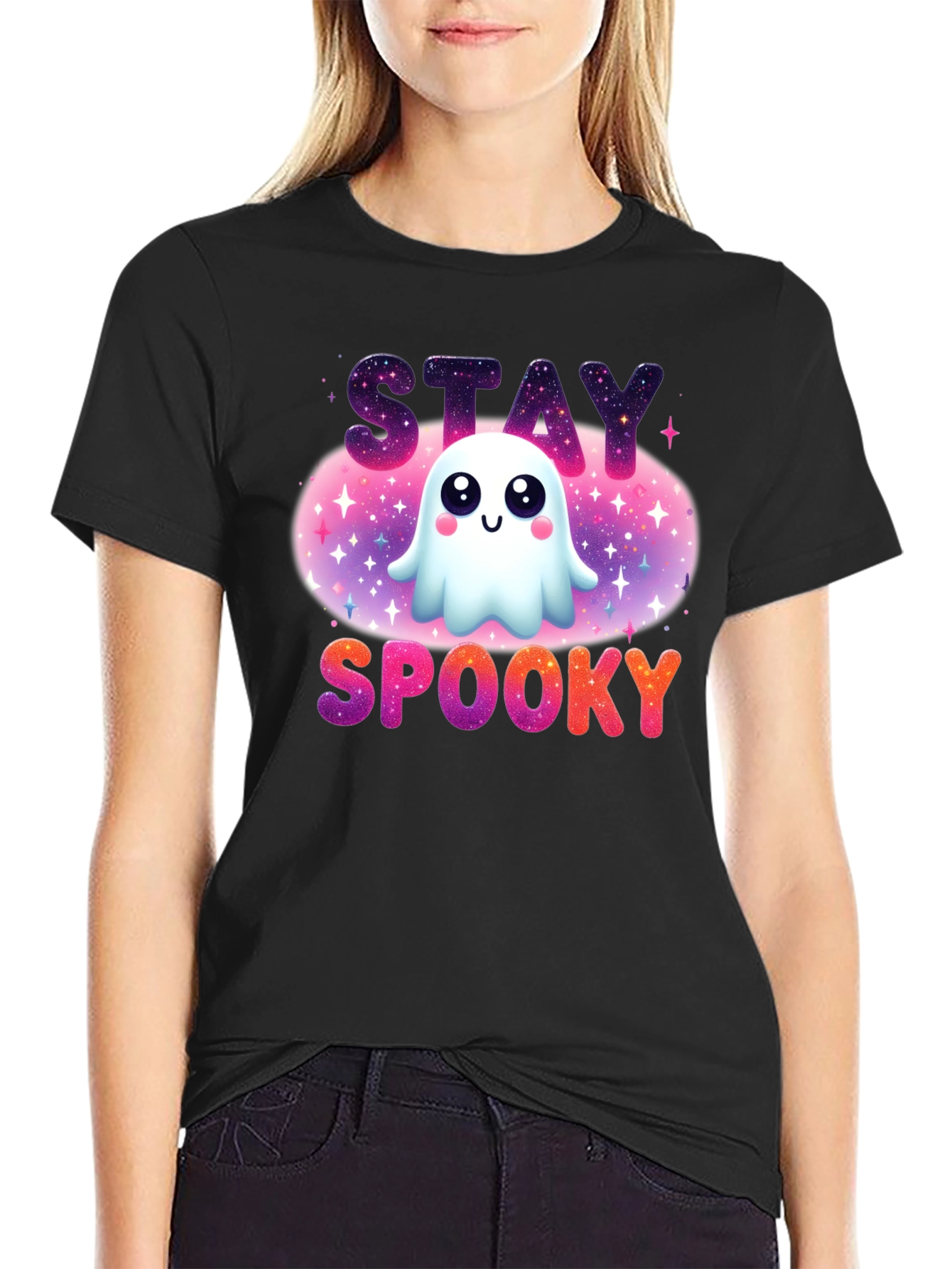 Stay Spooky Ghost T-Shirt - Halloween Vibes