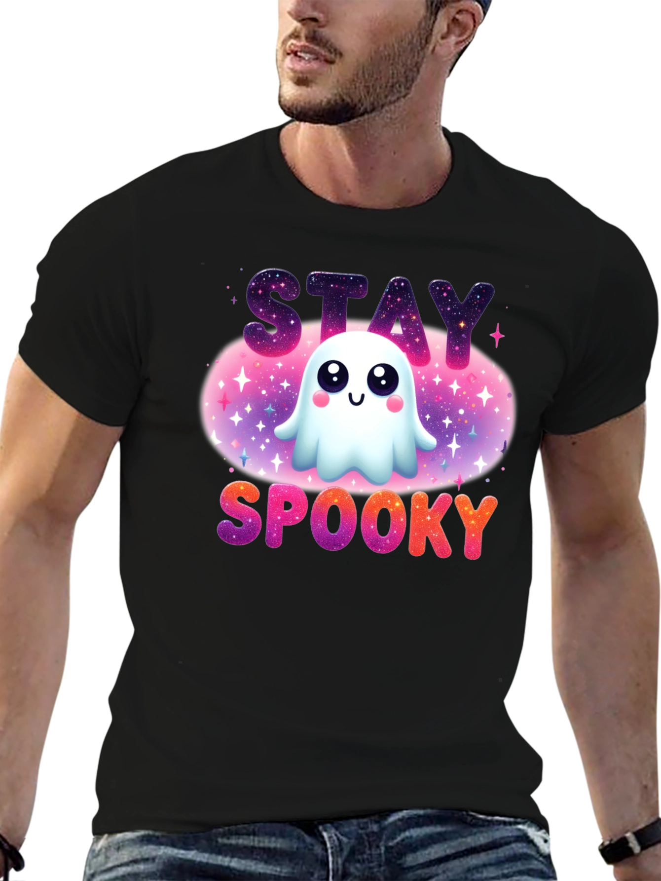 Stay Spooky Ghost T-Shirt - Halloween Vibes