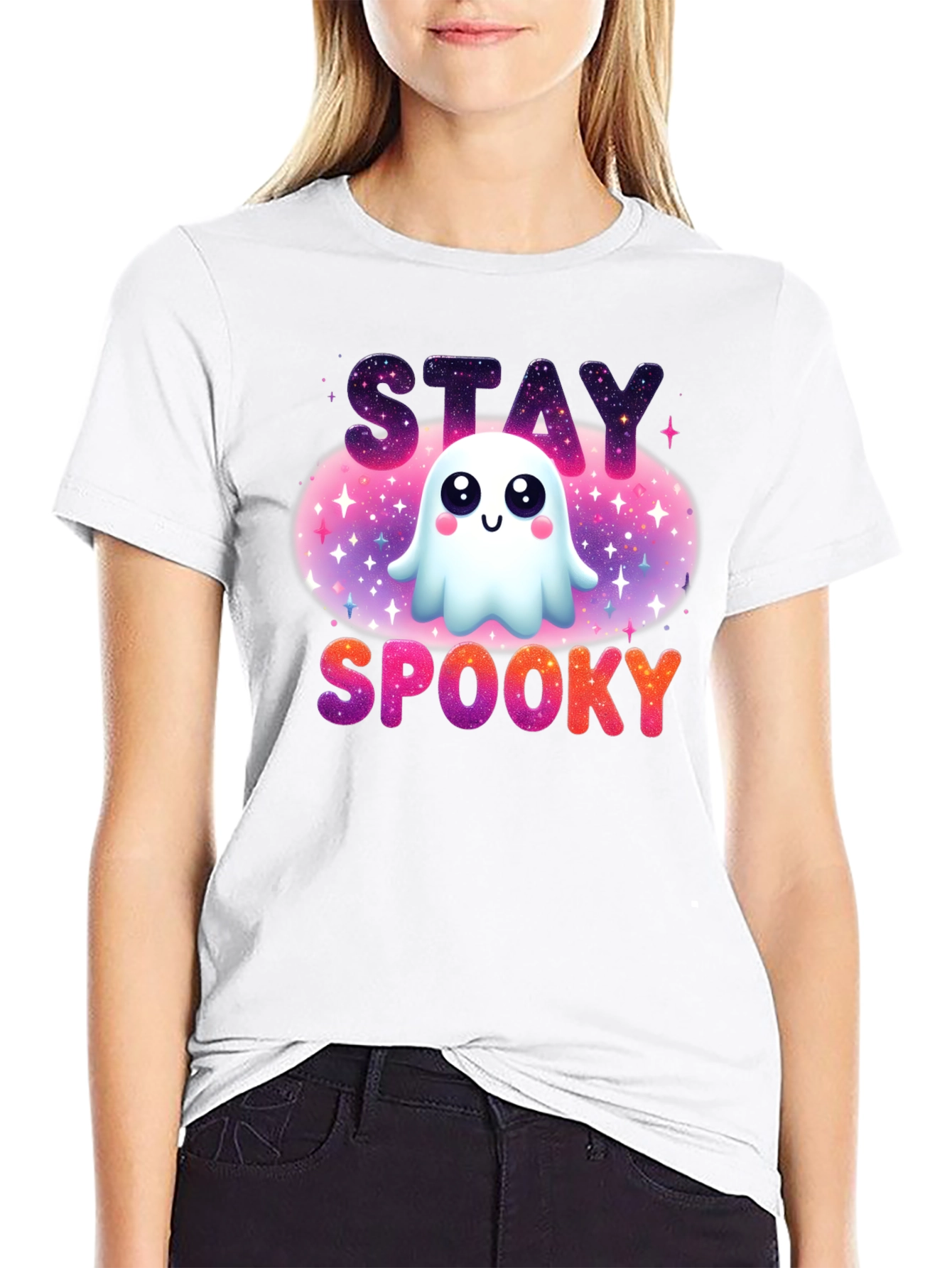 Stay Spooky Ghost T-Shirt - Halloween Vibes