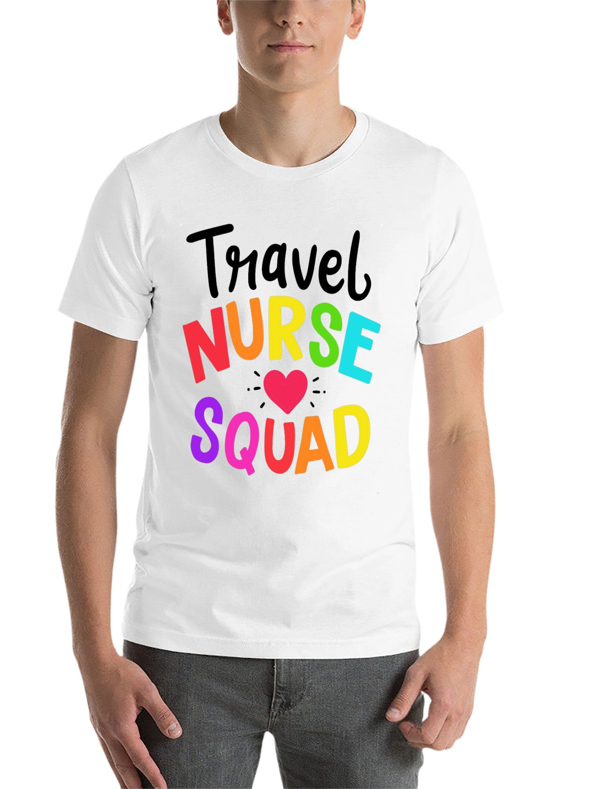 Travel Nurse Squad Rainbow Graphic T-Shirt