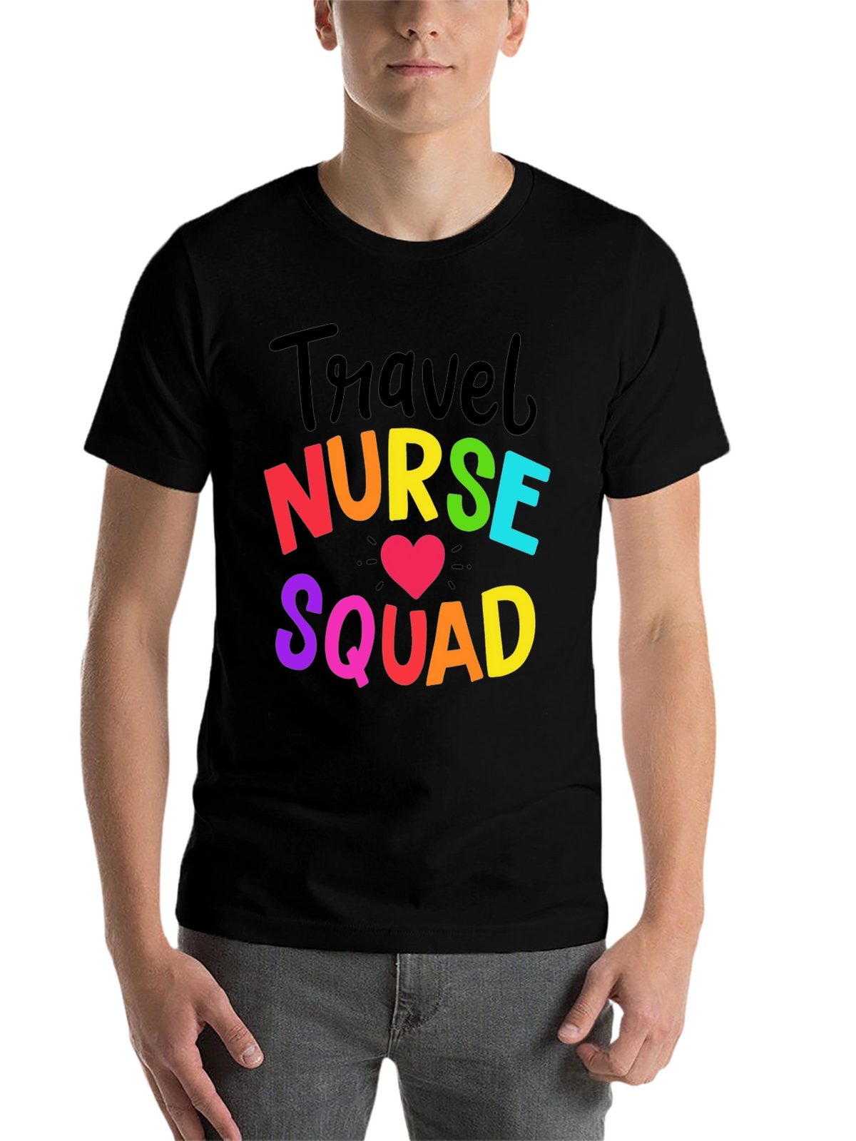 Travel Nurse Squad Rainbow Graphic T-Shirt