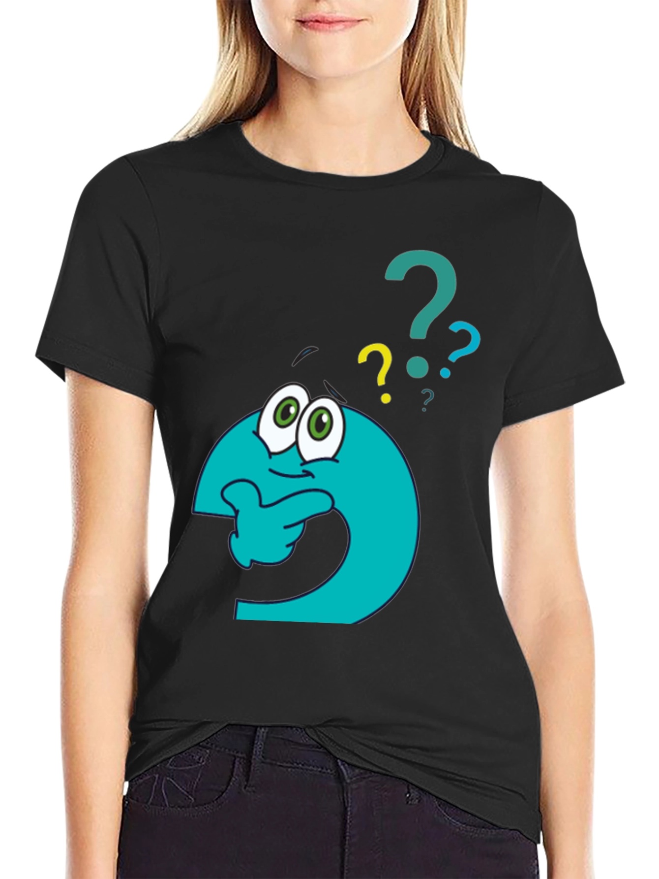 Thinking Question Mark Graphic T-Shirt