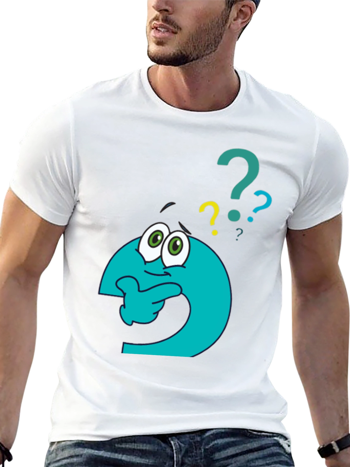 Thinking Question Mark Graphic T-Shirt