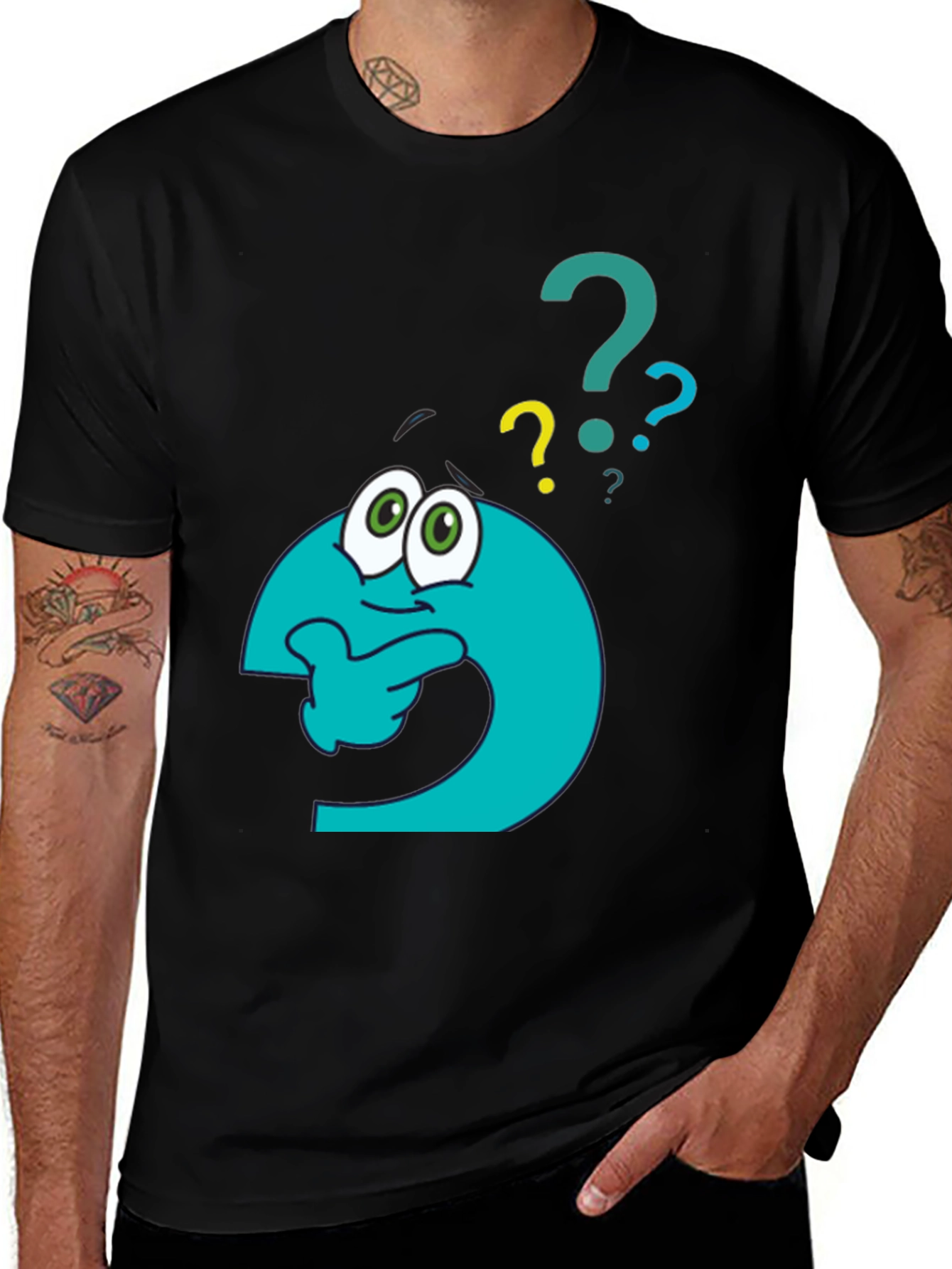 Thinking Question Mark Graphic T-Shirt