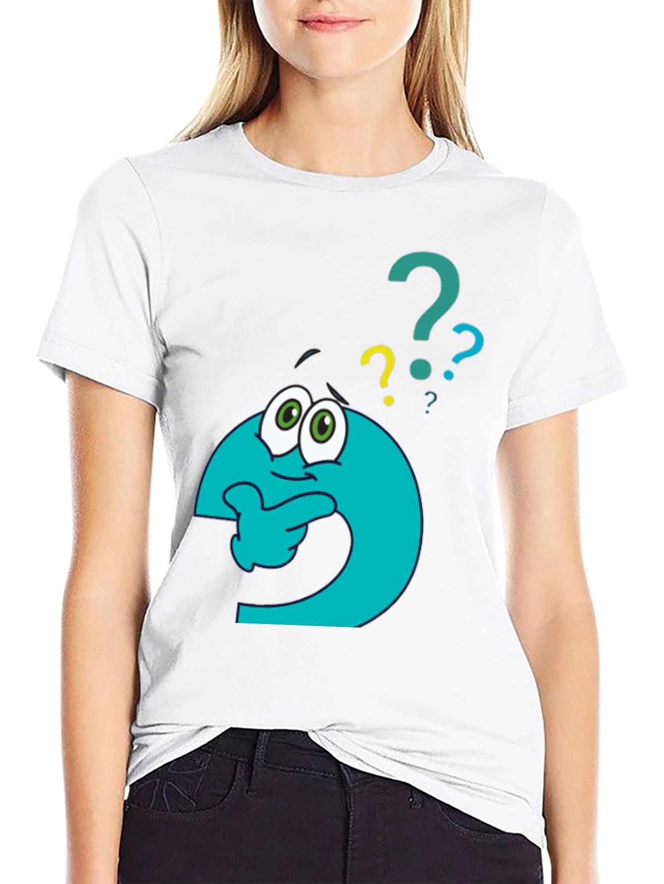 Thinking Question Mark Graphic T-Shirt