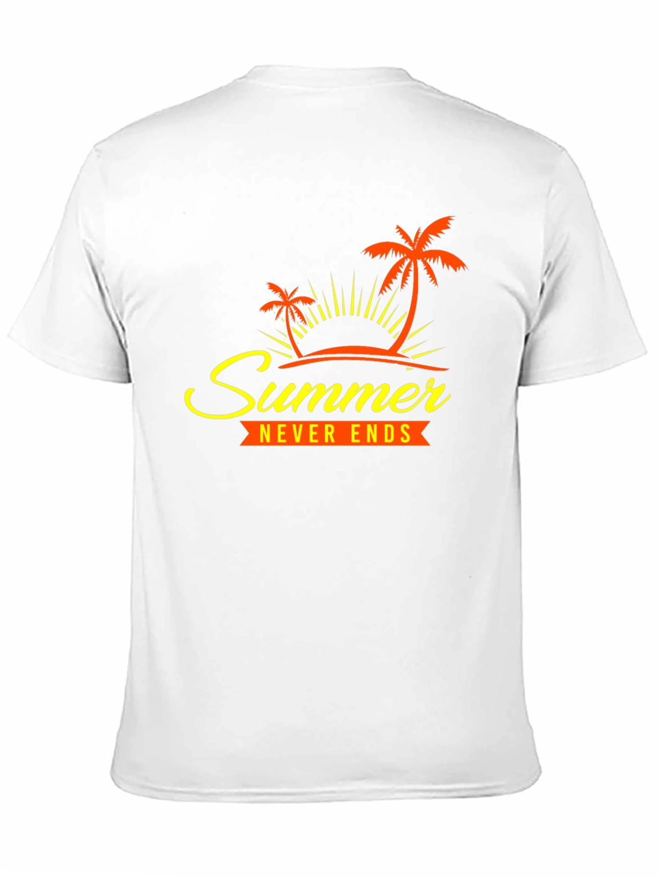 Summer Never Ends Graphic Tee - Tropical Palm Design