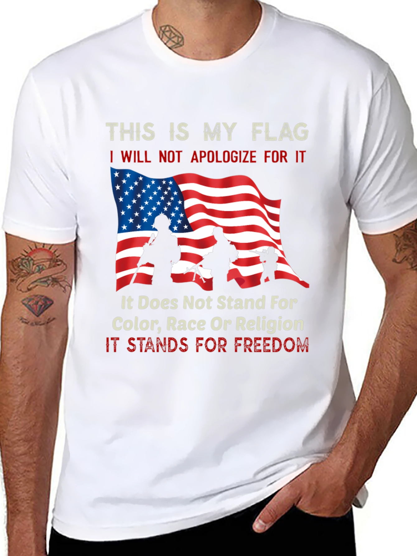 Patriotic My Flag Graphic Tee