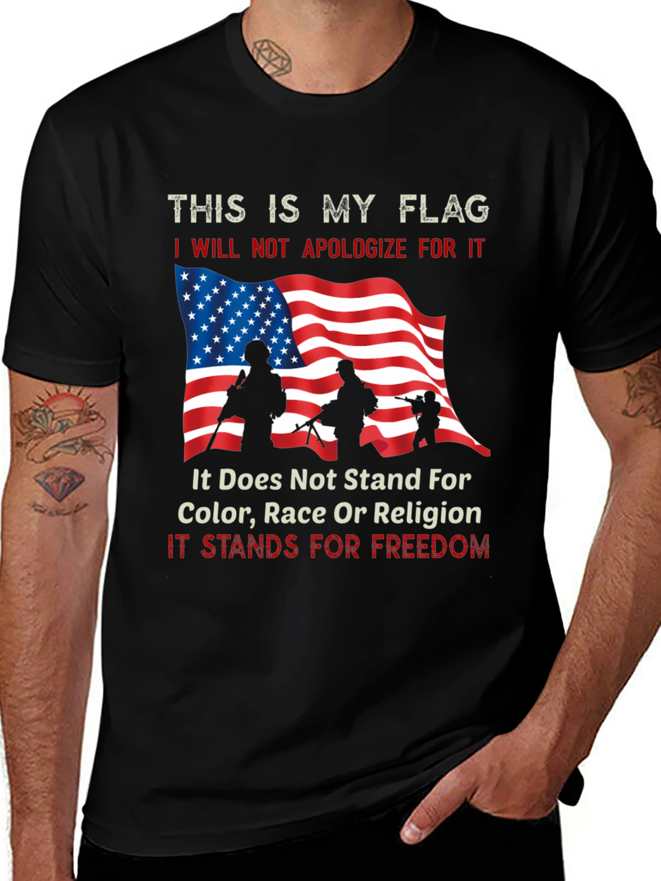 Patriotic My Flag Graphic Tee