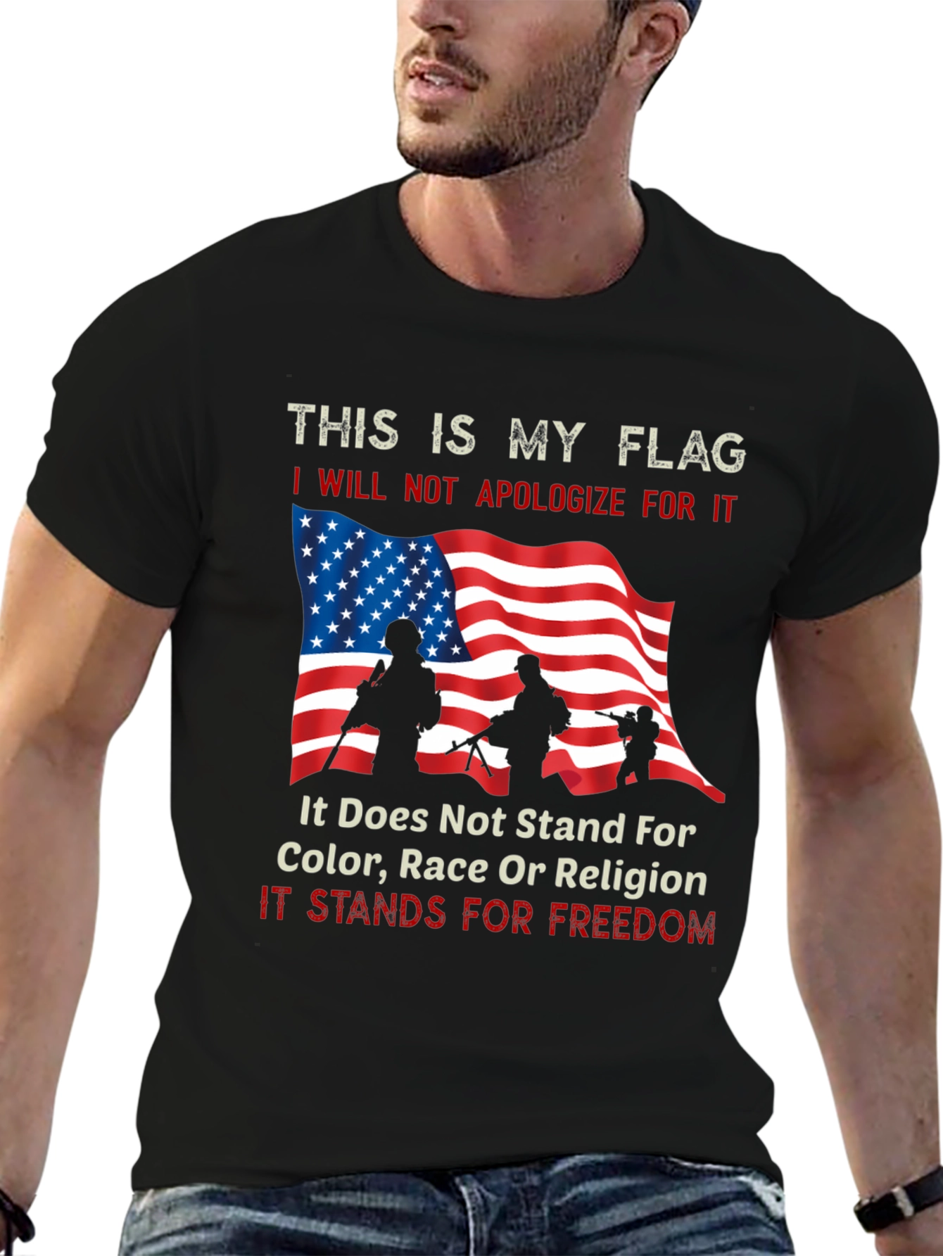 Patriotic My Flag Graphic Tee