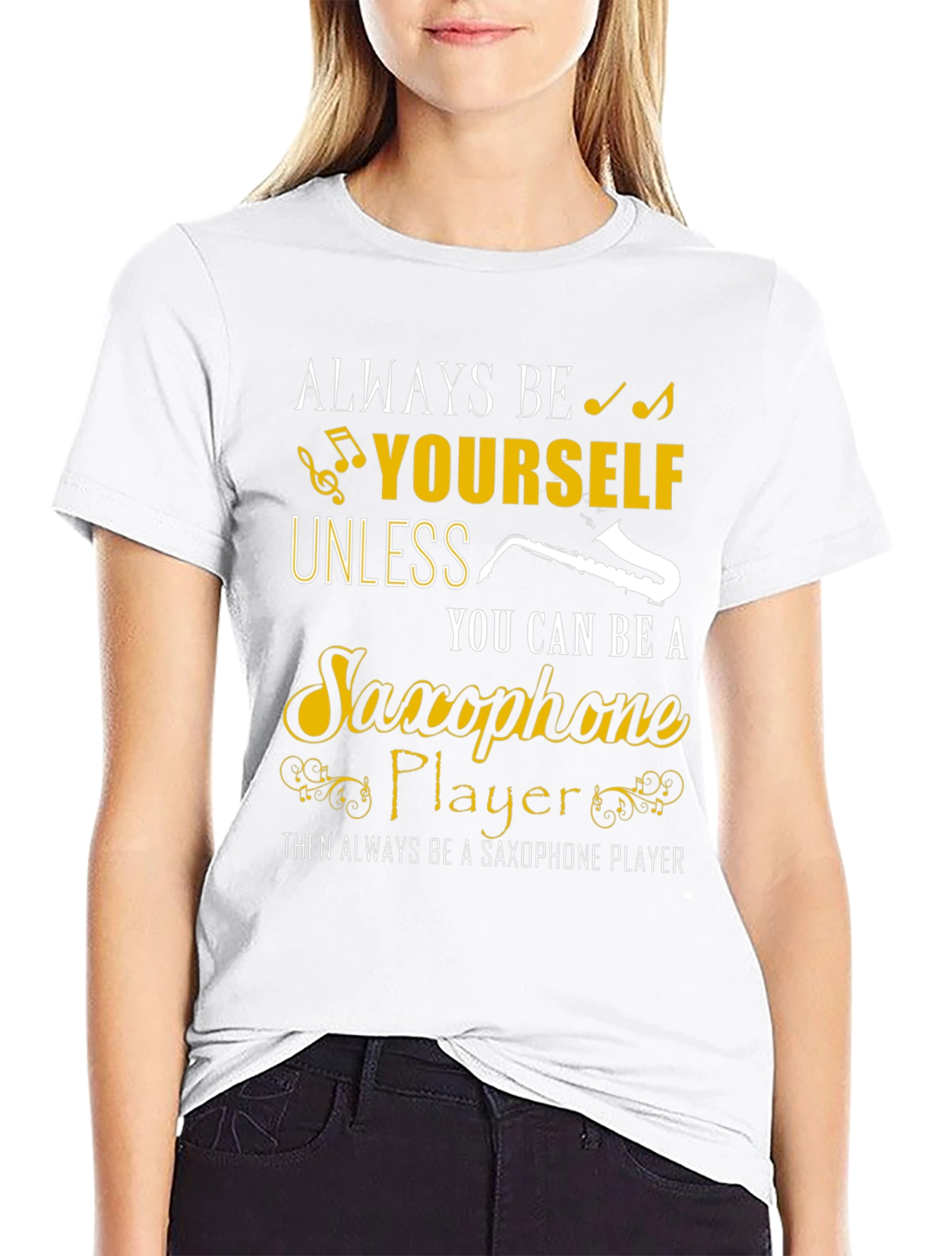 Saxophone Player Graphic Tee - Music Lover Shirt