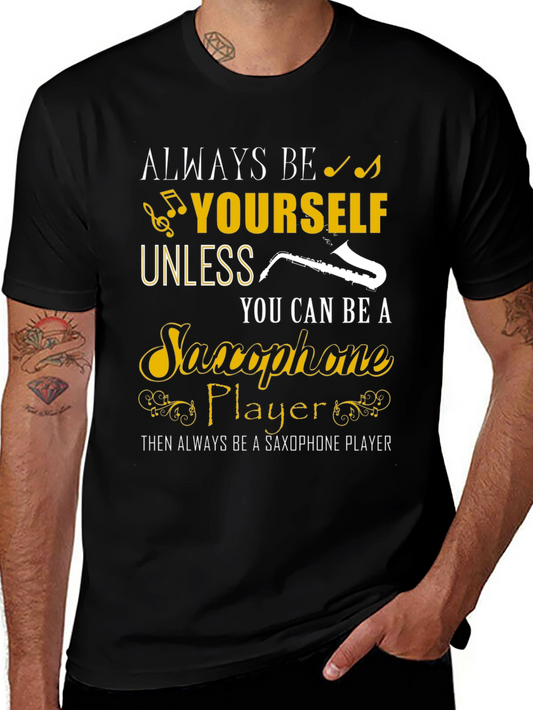 Saxophone Player Graphic Tee - Music Lover Shirt