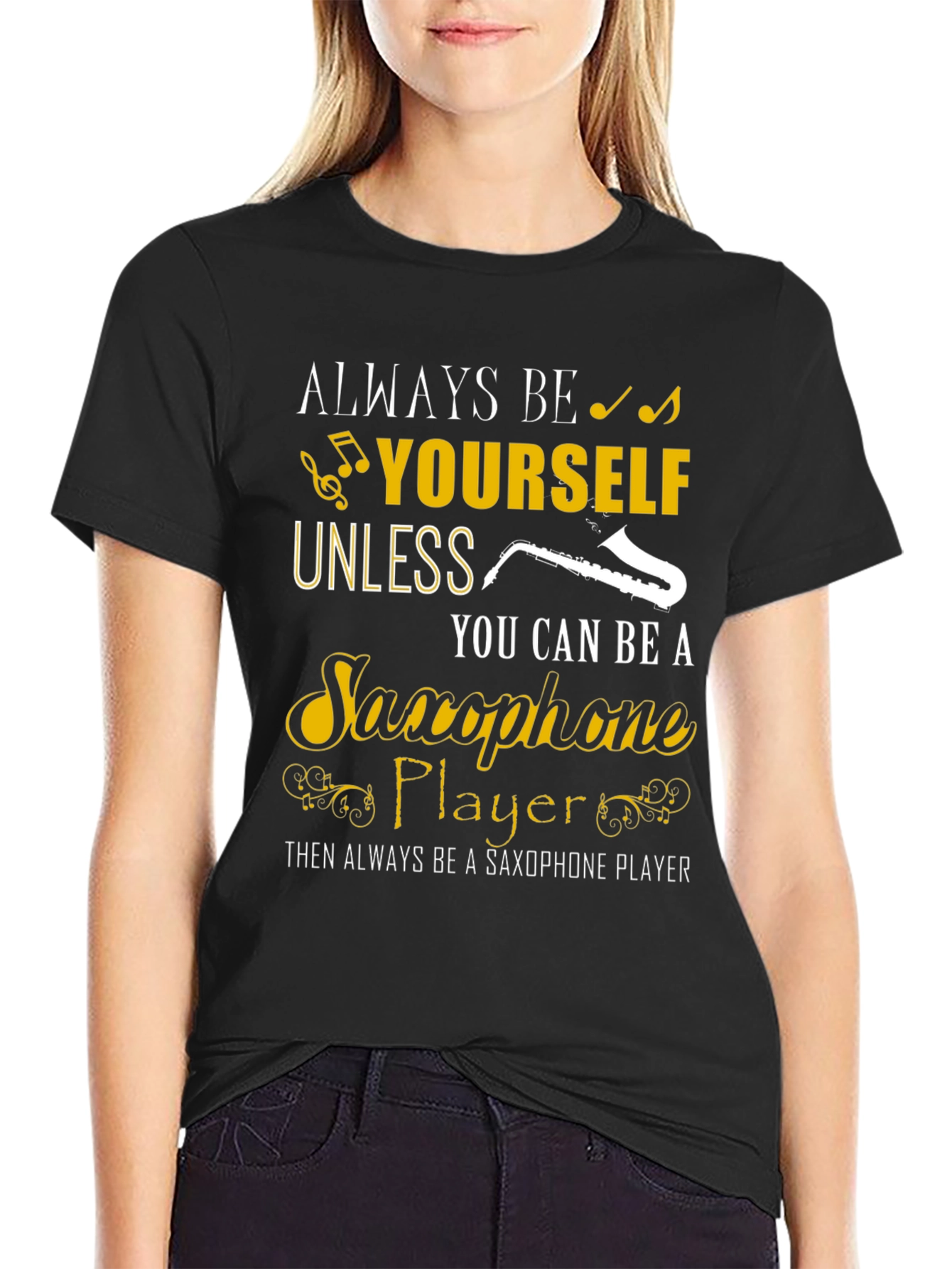 Saxophone Player Graphic Tee - Music Lover Shirt