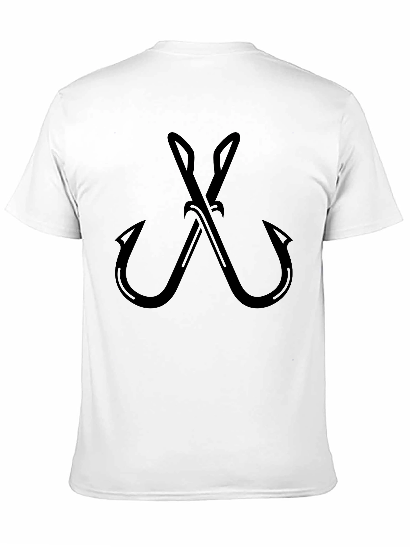 Fishing Hooks Graphic T-Shirt - Black