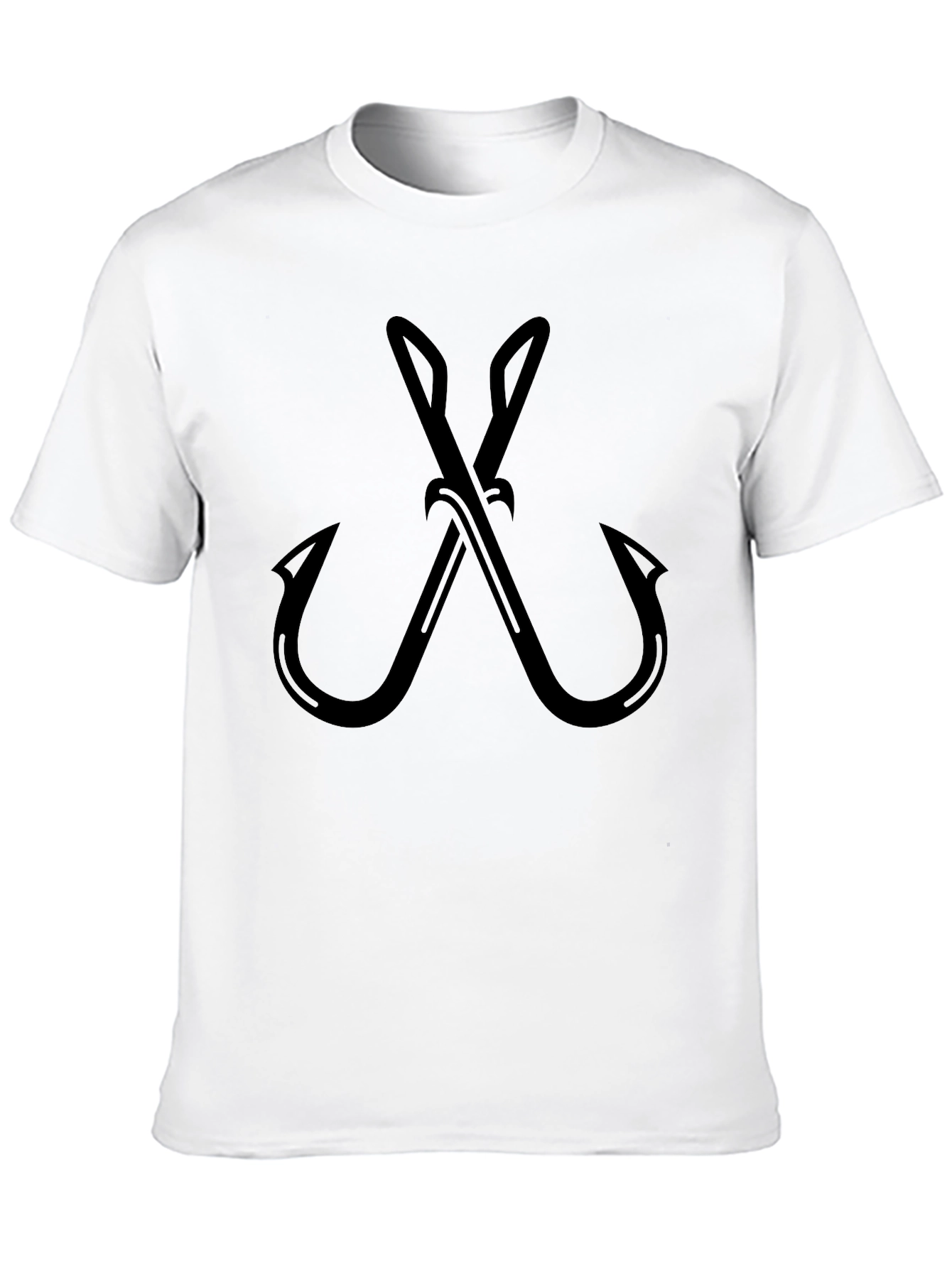 Fishing Hooks Graphic T-Shirt - Black
