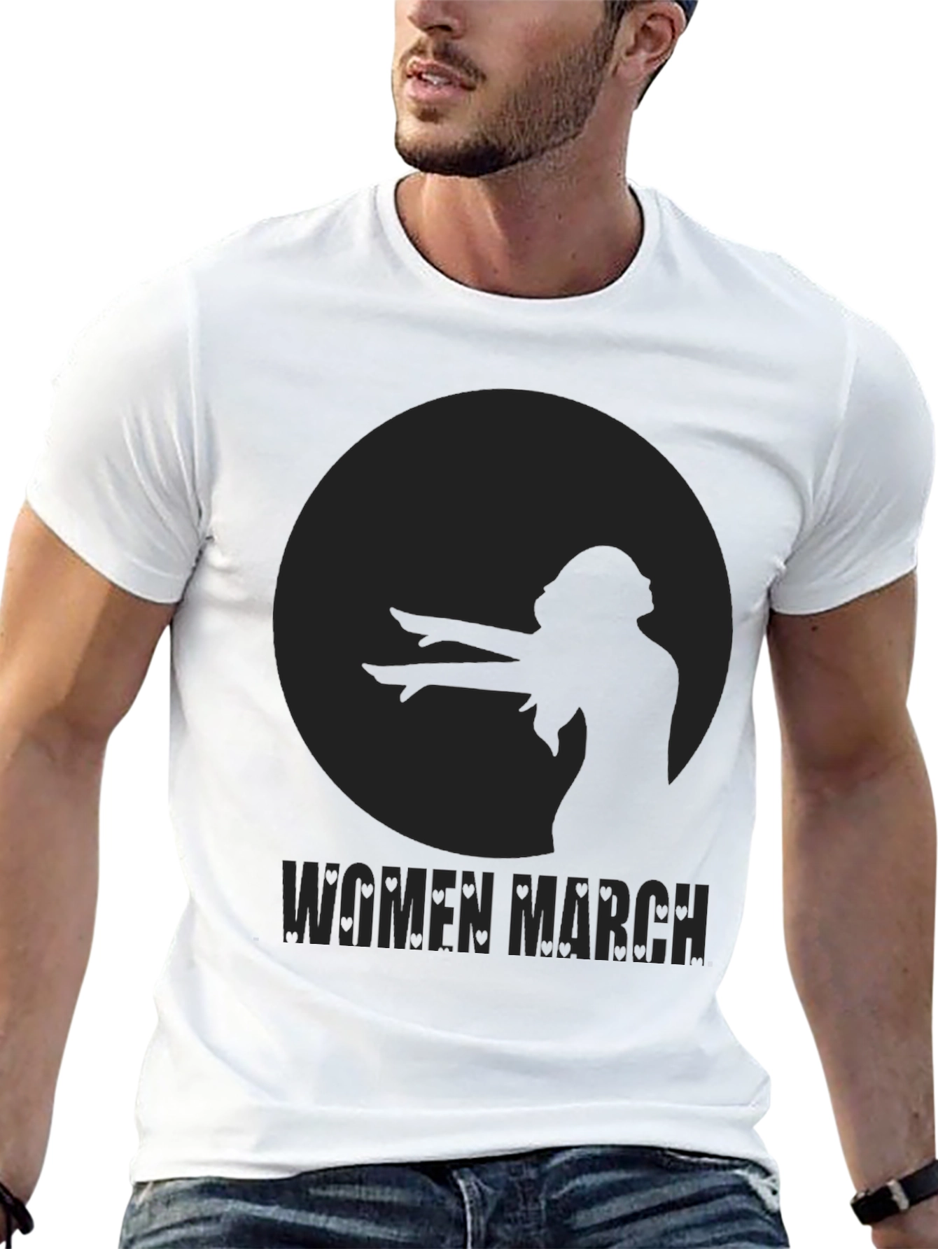 Women March Graphic Tee - Black