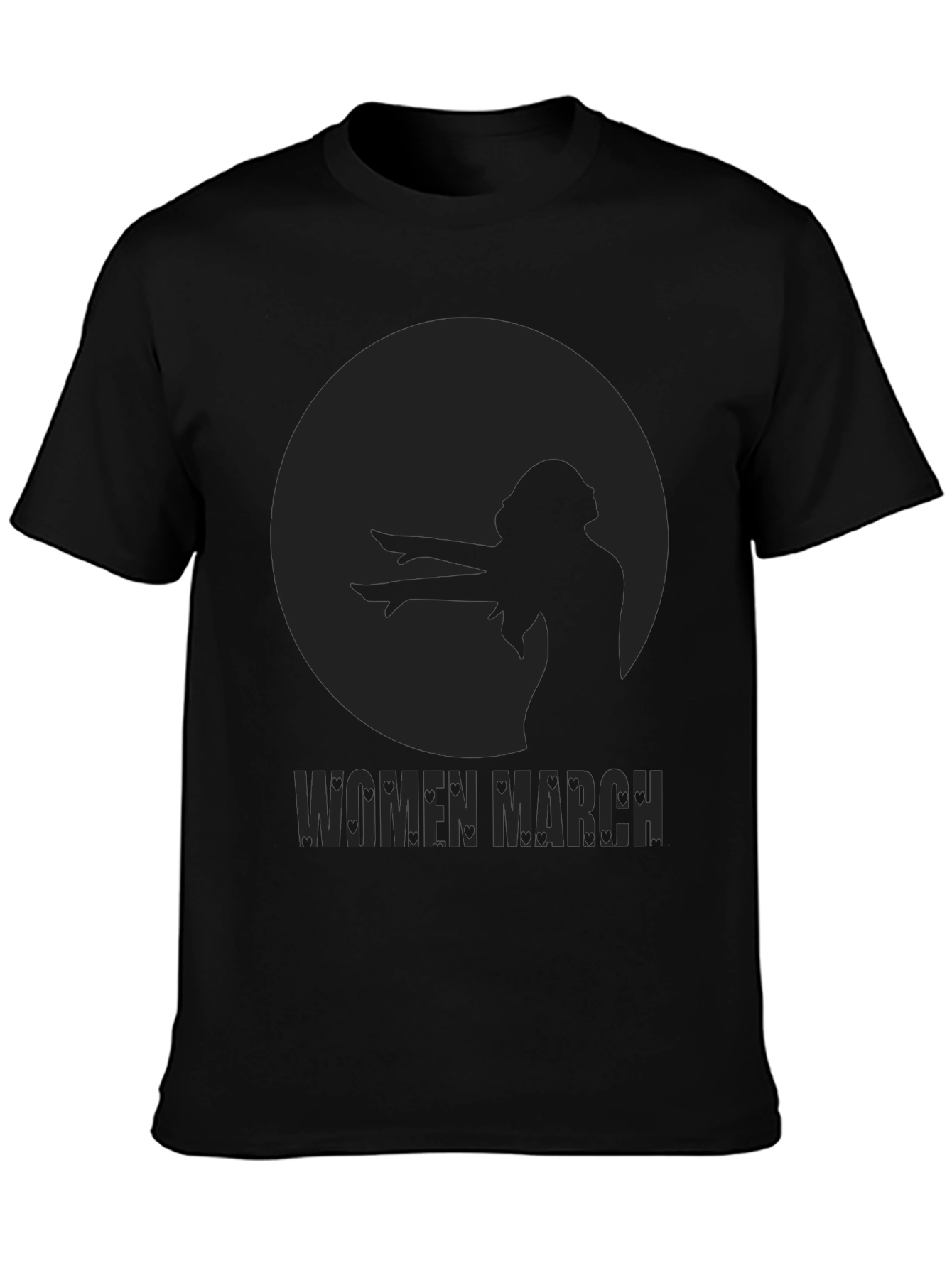 Women March Graphic Tee - Black