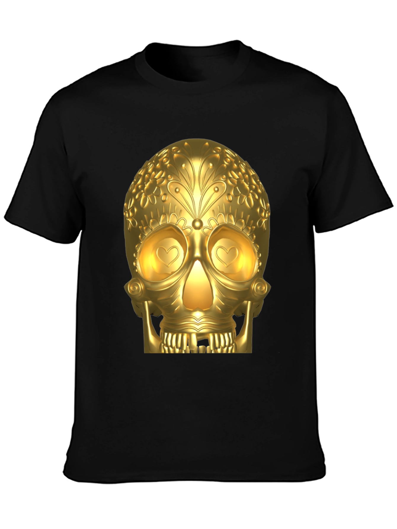 Golden Skull Graphic T-Shirt
