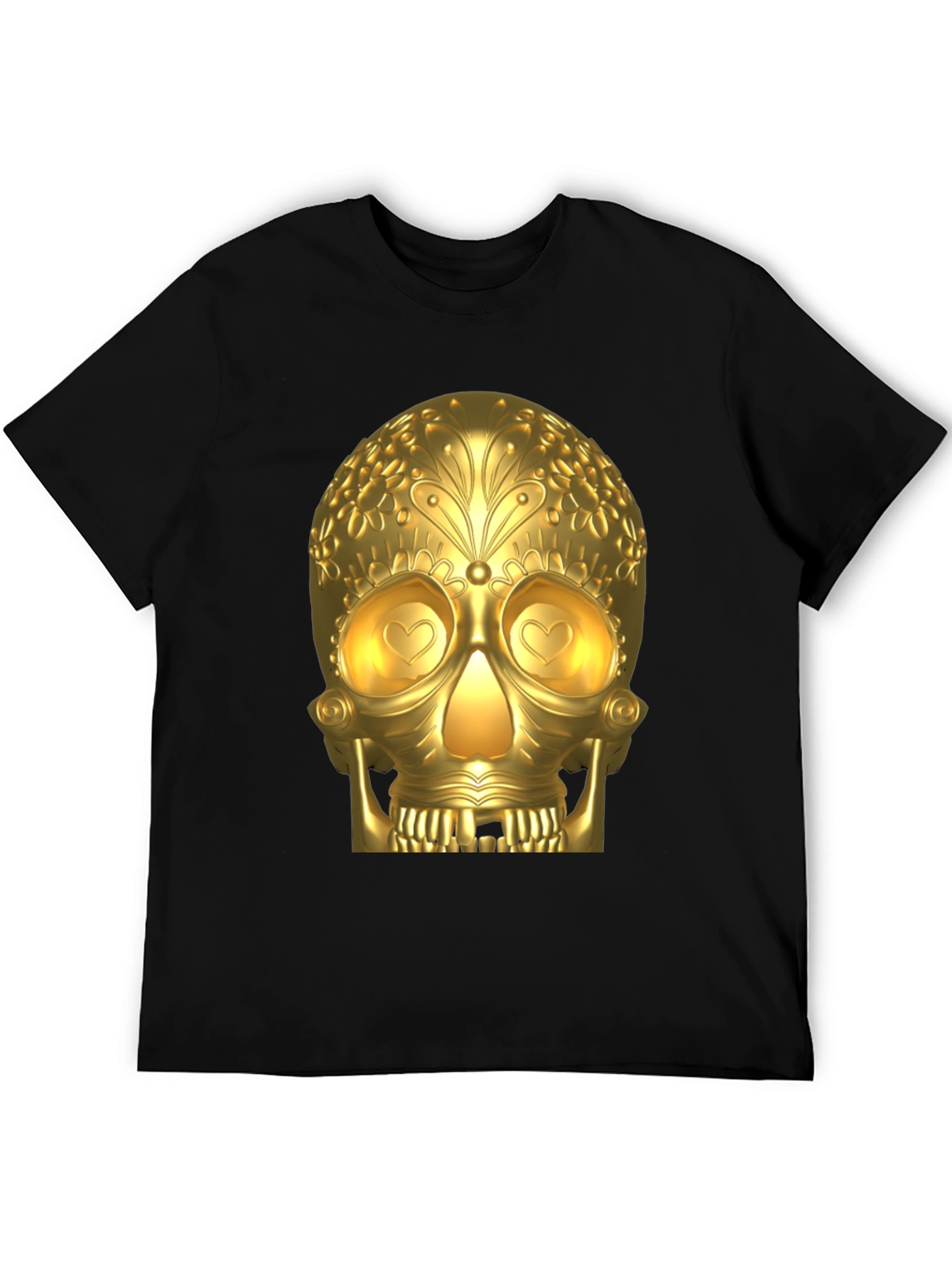 Golden Skull Graphic T-Shirt